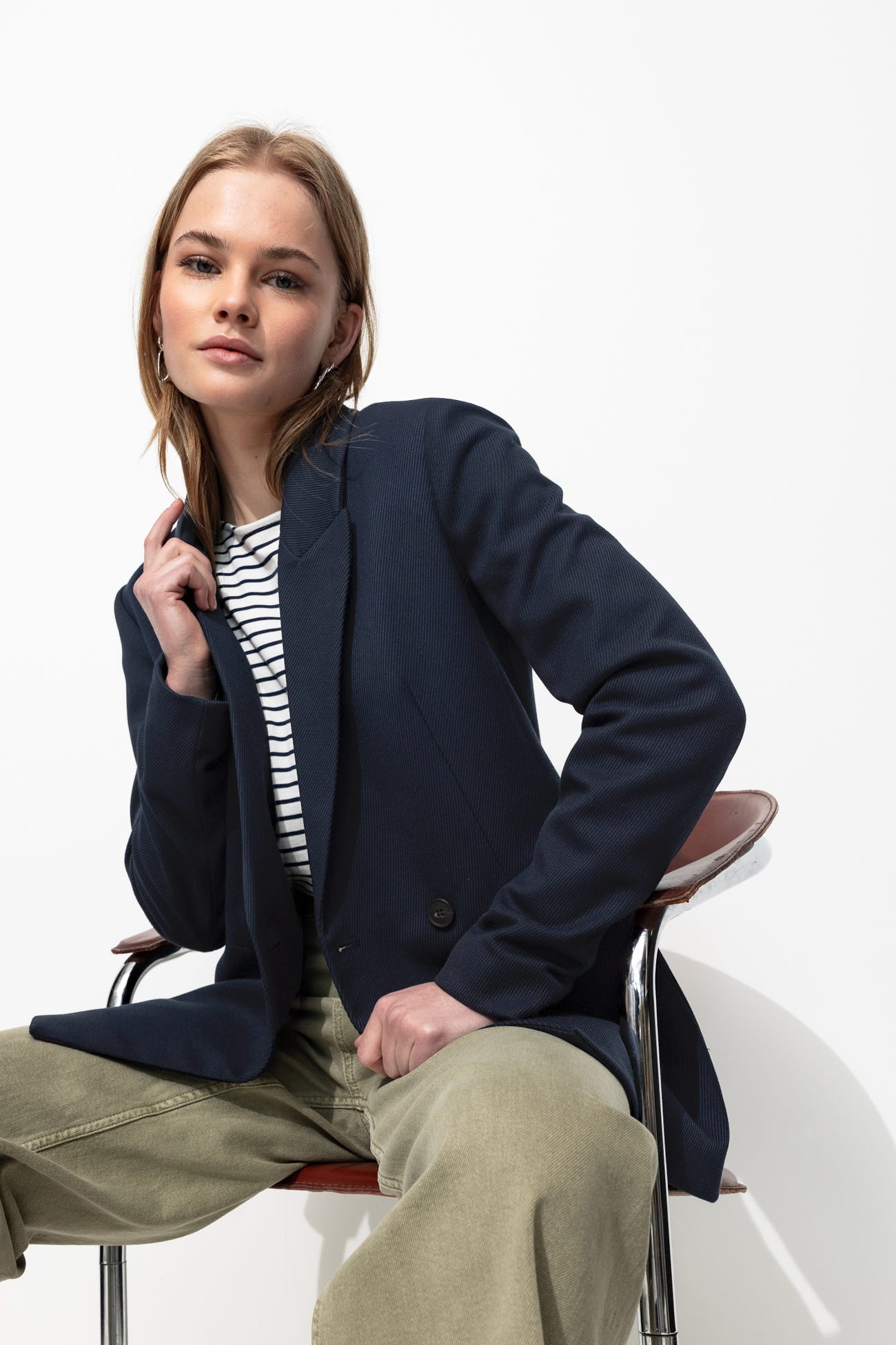 Veste de tailleur côtelée