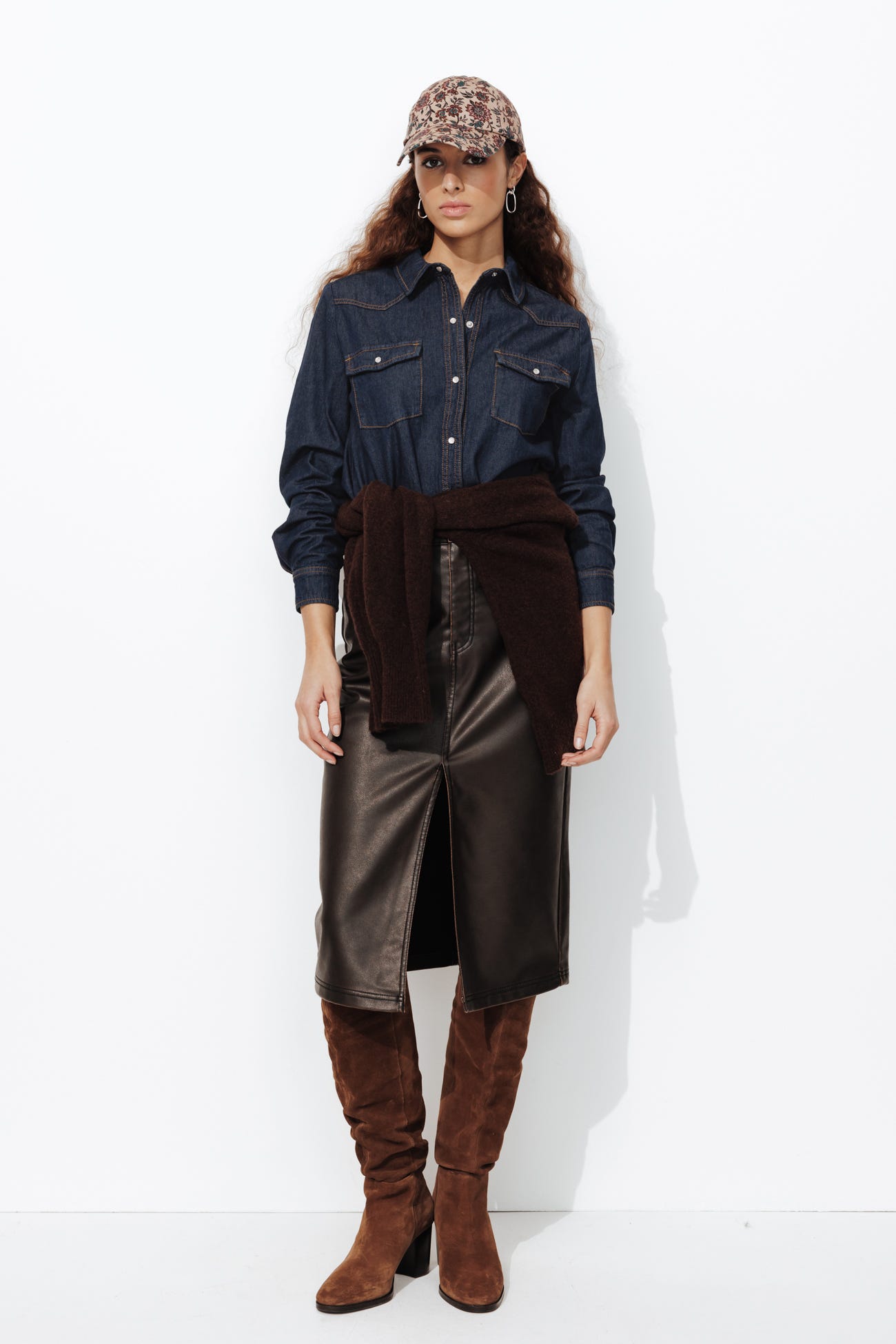 Camicia western in denim