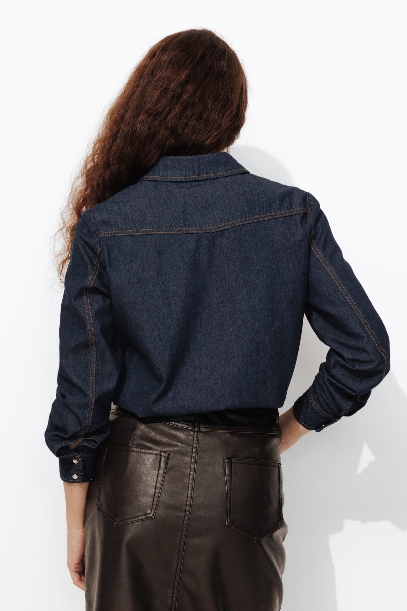 Camicia western in denim