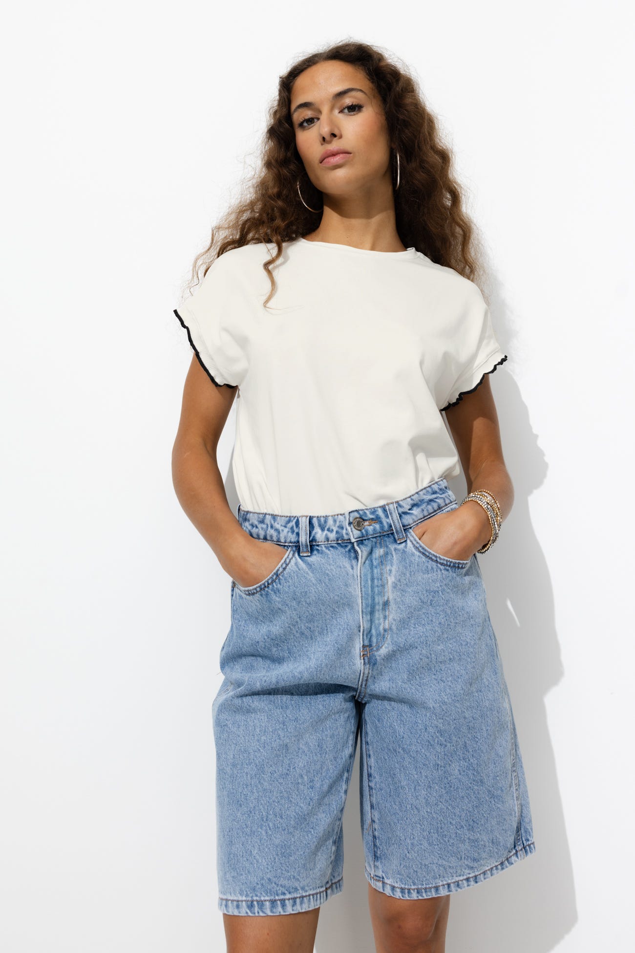 T-shirt à manches fantaisie