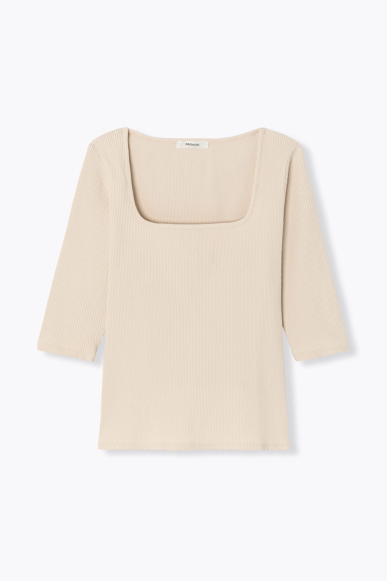 Square-neckline t-shirt