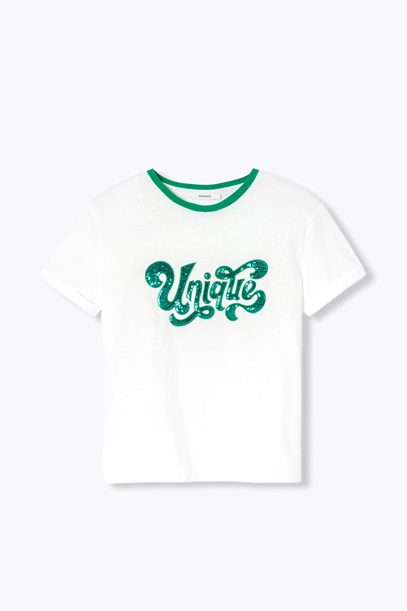 Camiseta mensaje brillante