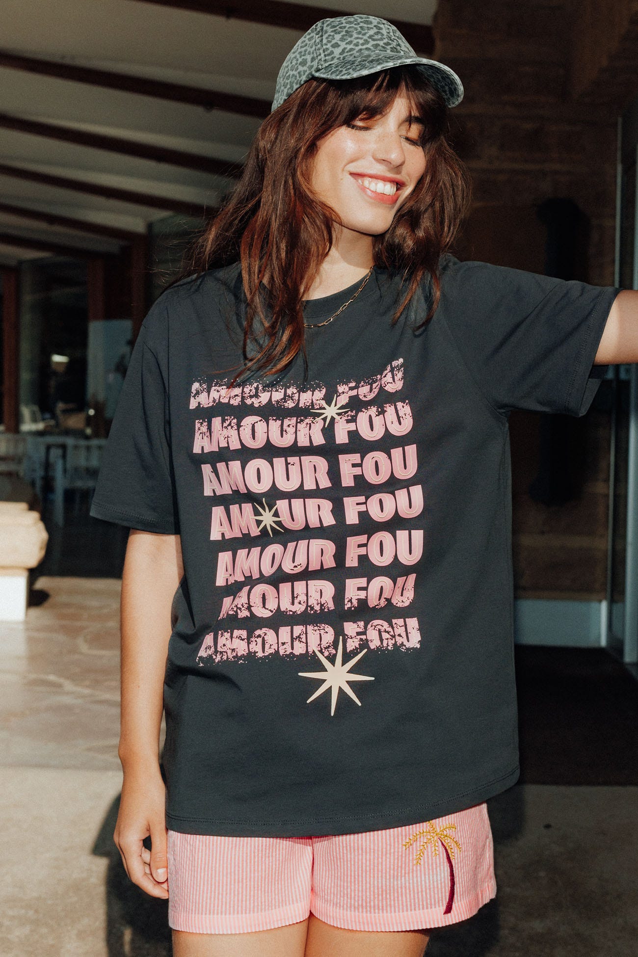 T-shirt à message Femme