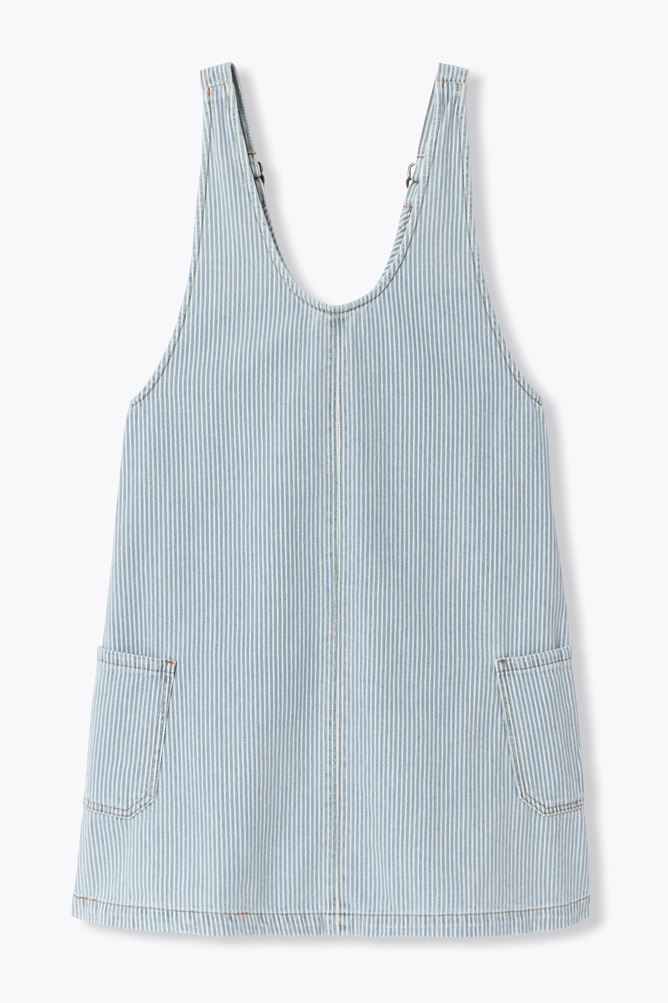 Gestreiftes Jeans-Latzkleid