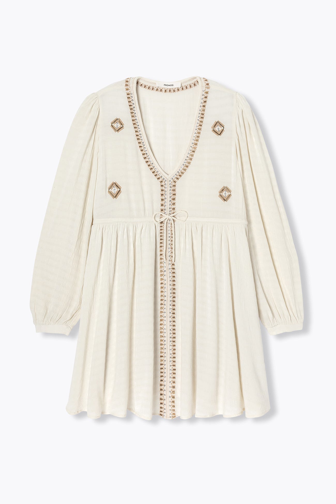 Robe courte brodée Femme
