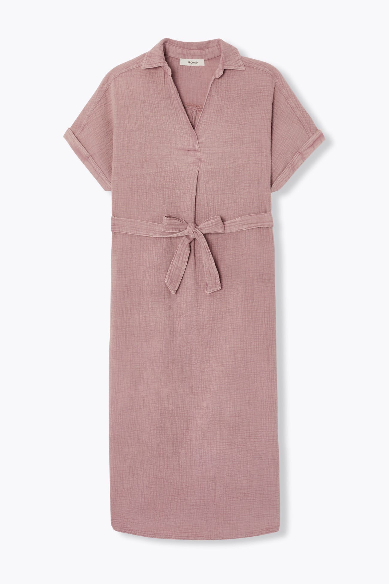 Robe midi en gaze de coton