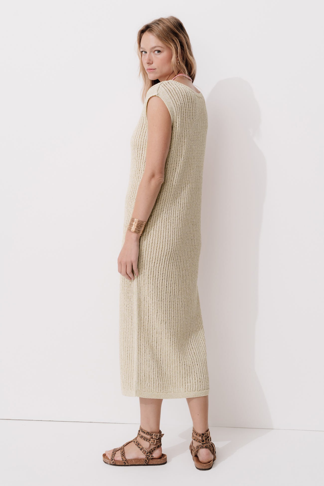 Robe-pull pailletée Femme