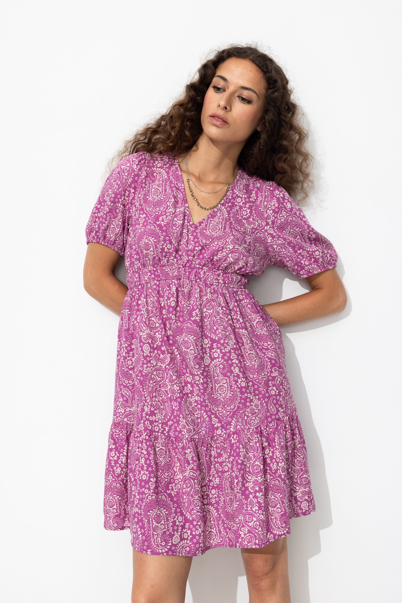 Robe courte imprimée Femme