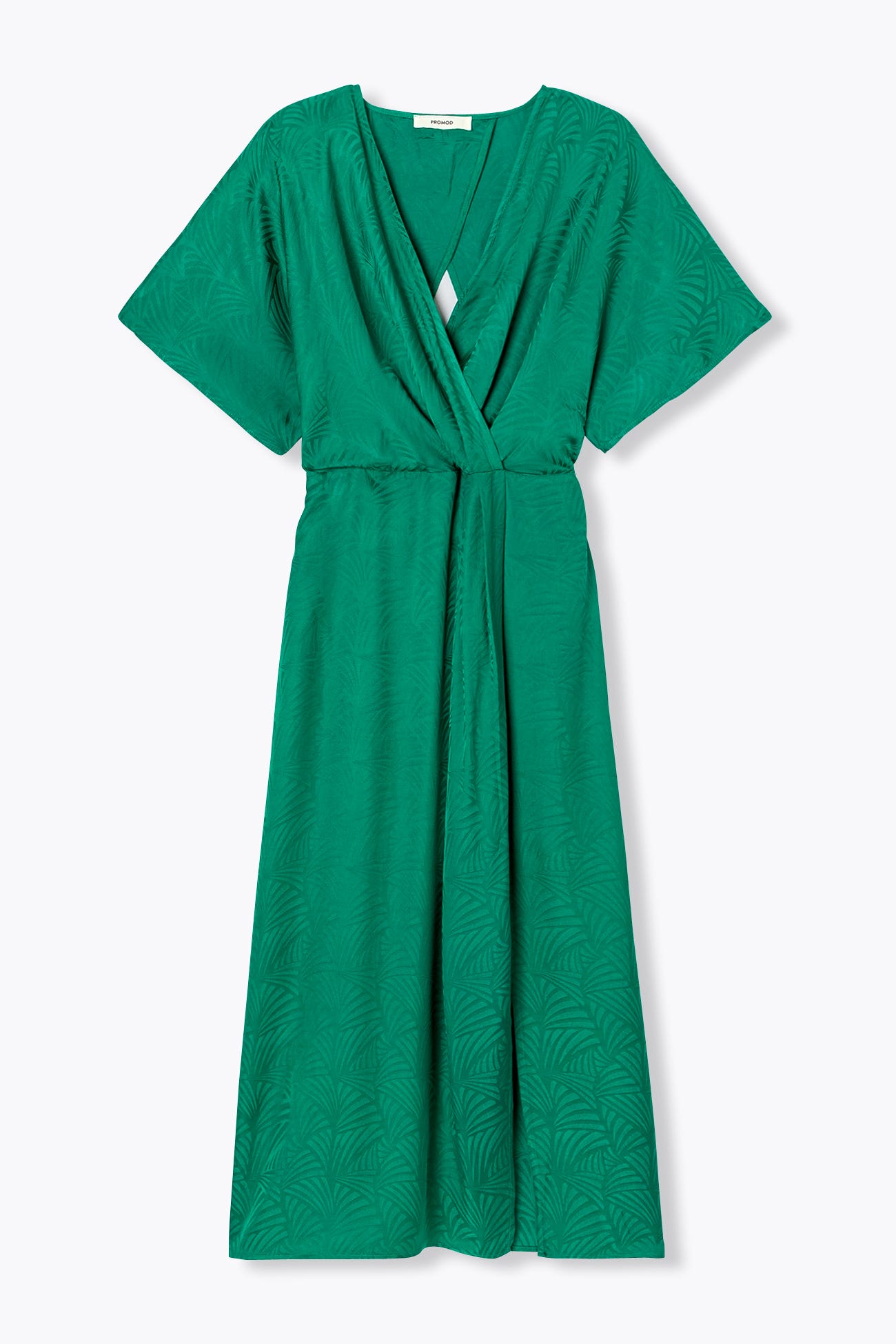 Vestido satén largo midi
