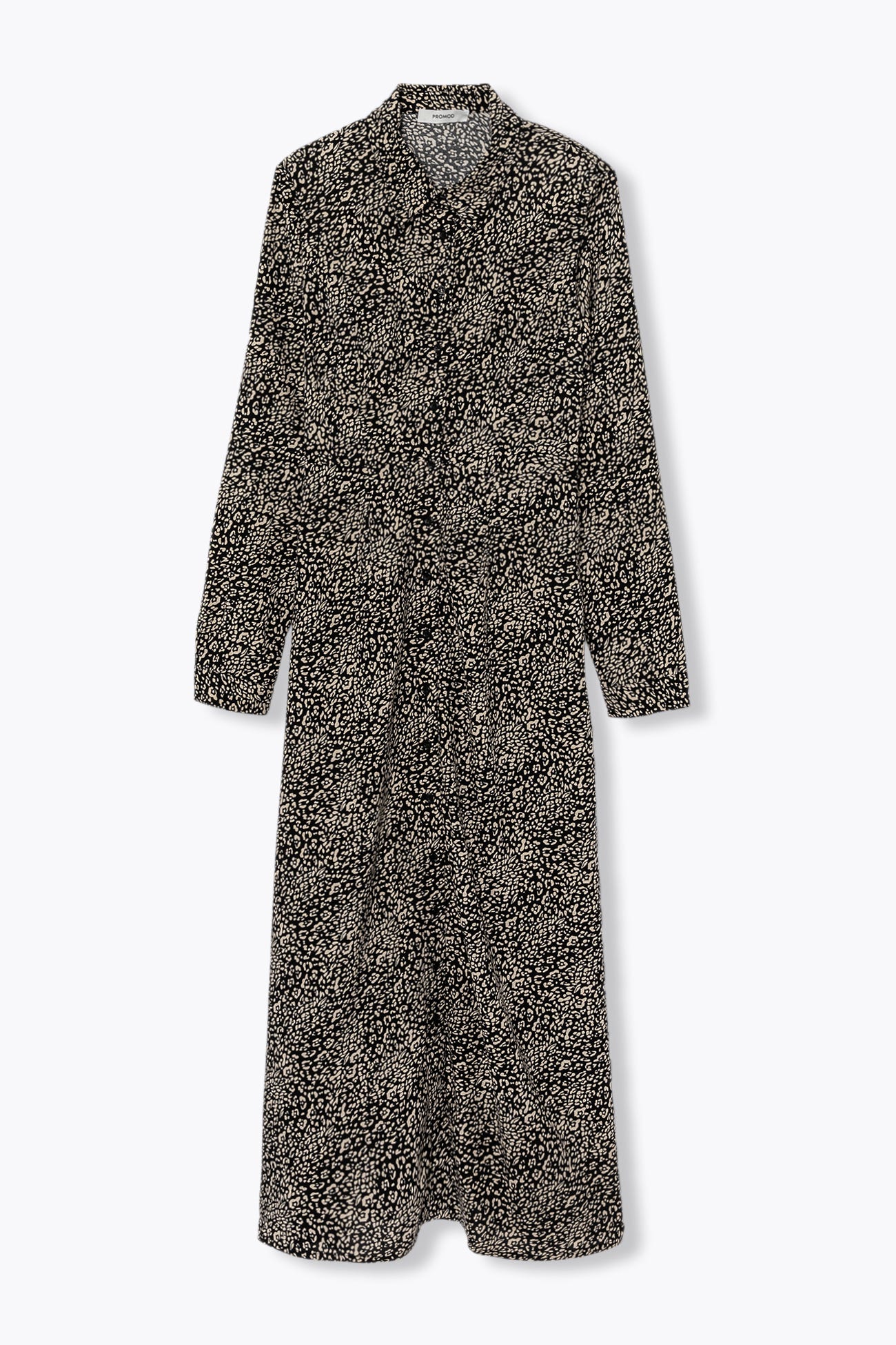 Robe-chemise longue imprimée