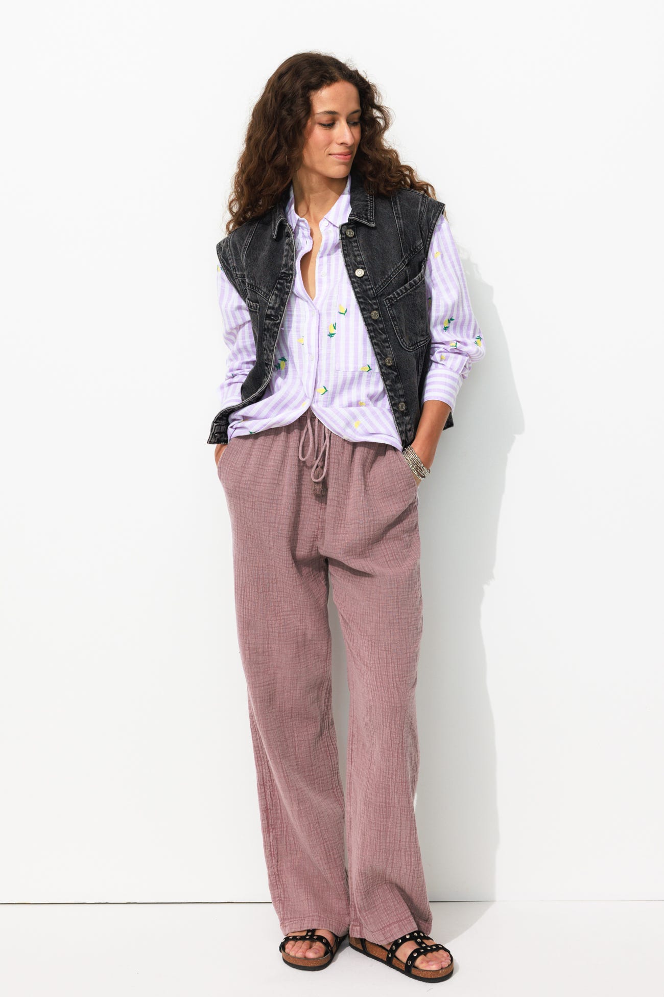 Pantalon en gaze de coton