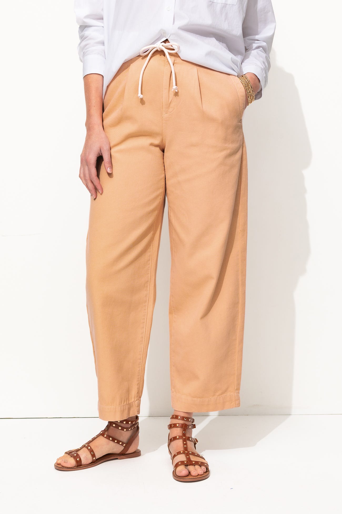 Pantalon balloon en toile