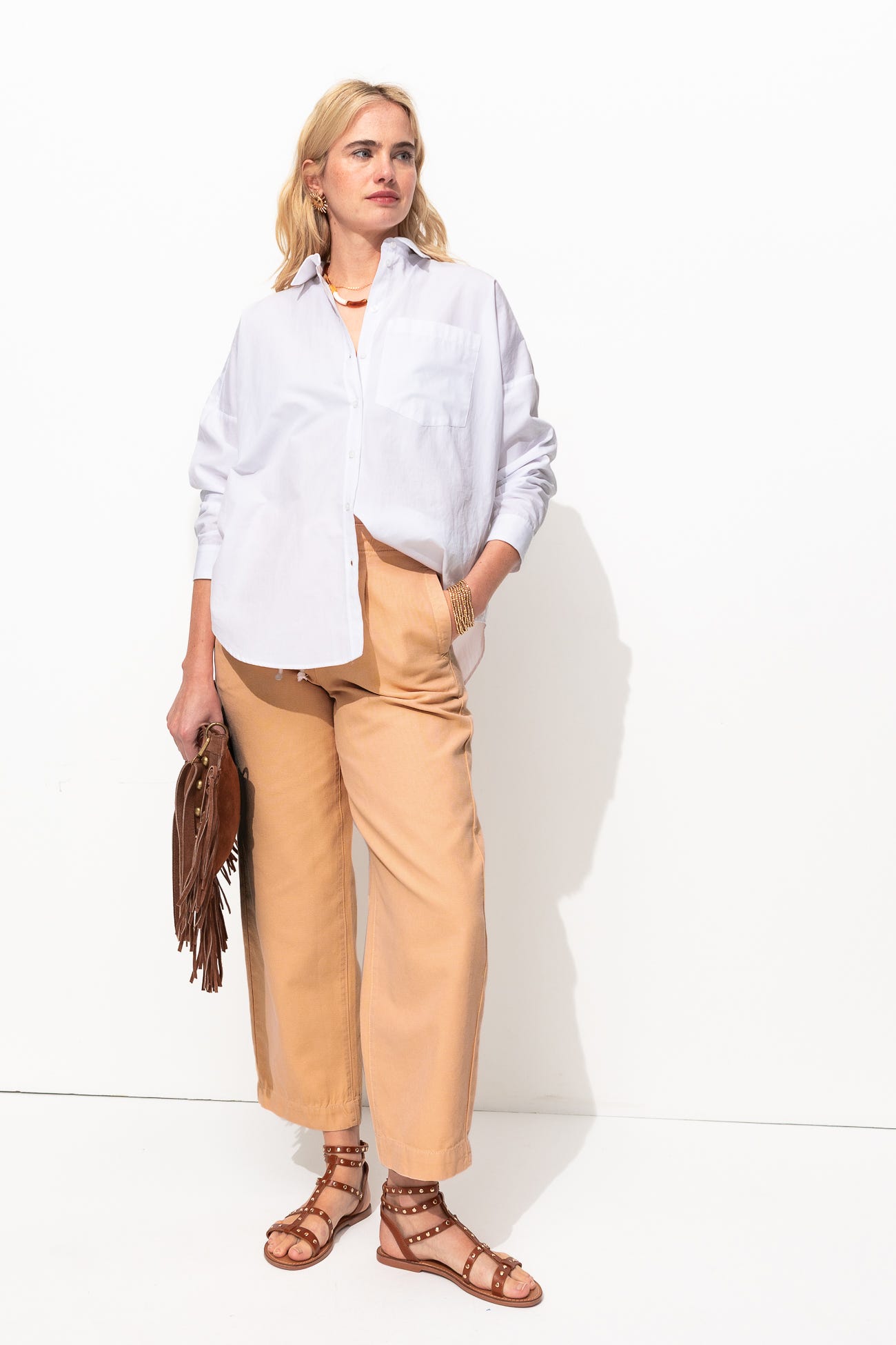 Pantalon balloon en toile