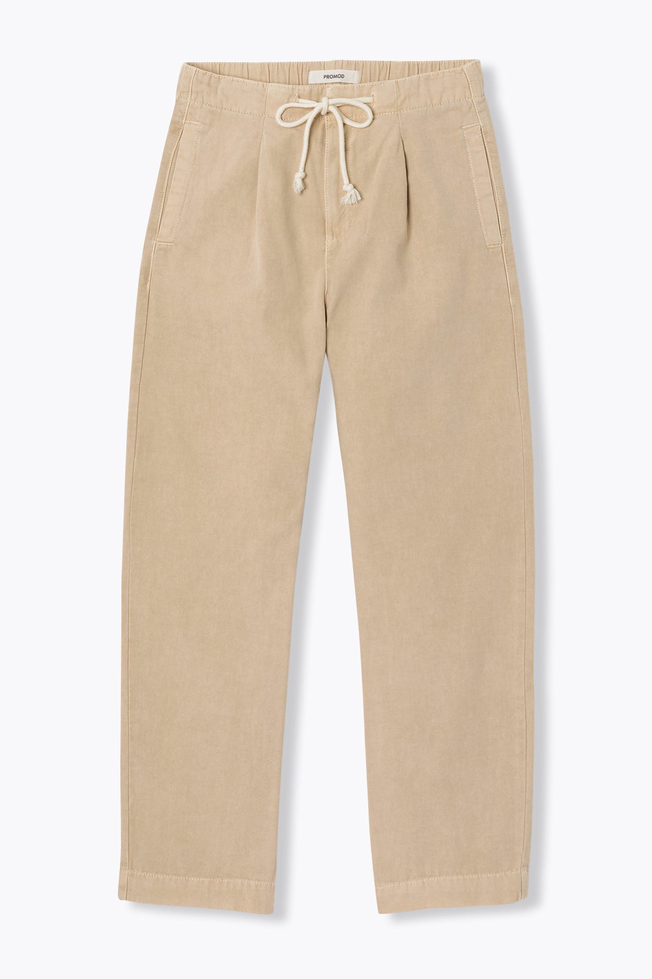 Canvas balloon-fit trousers