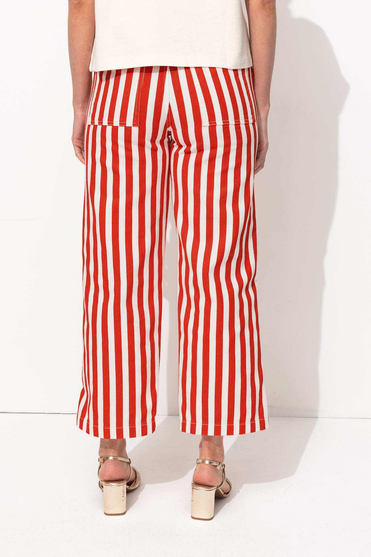 Gestreifte Caprihose