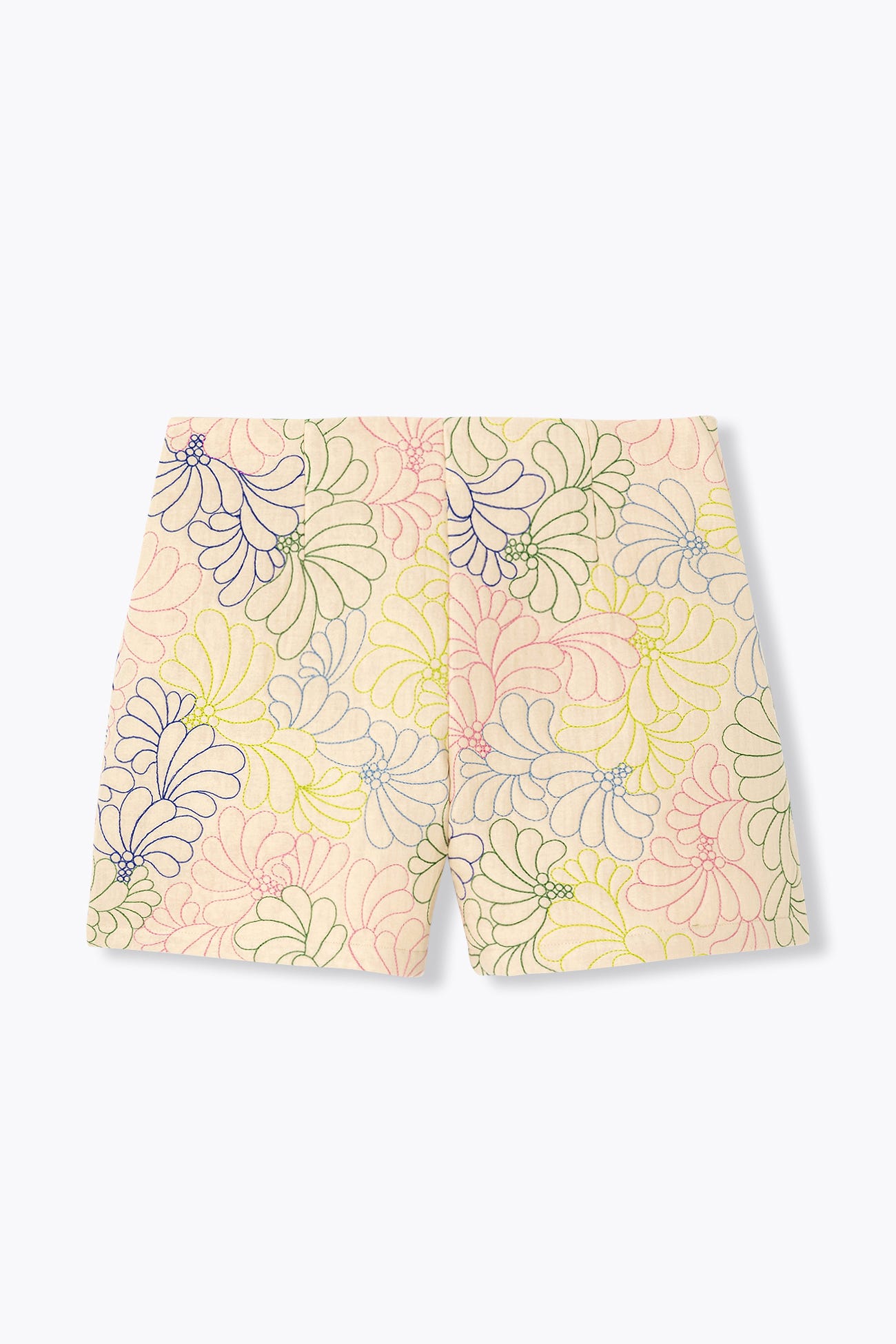 Embroidered padded shorts