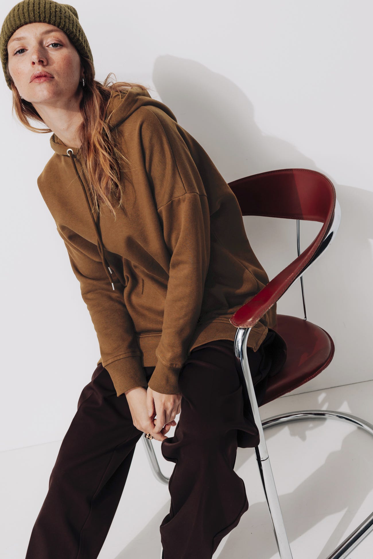 Sudadera larga capucha