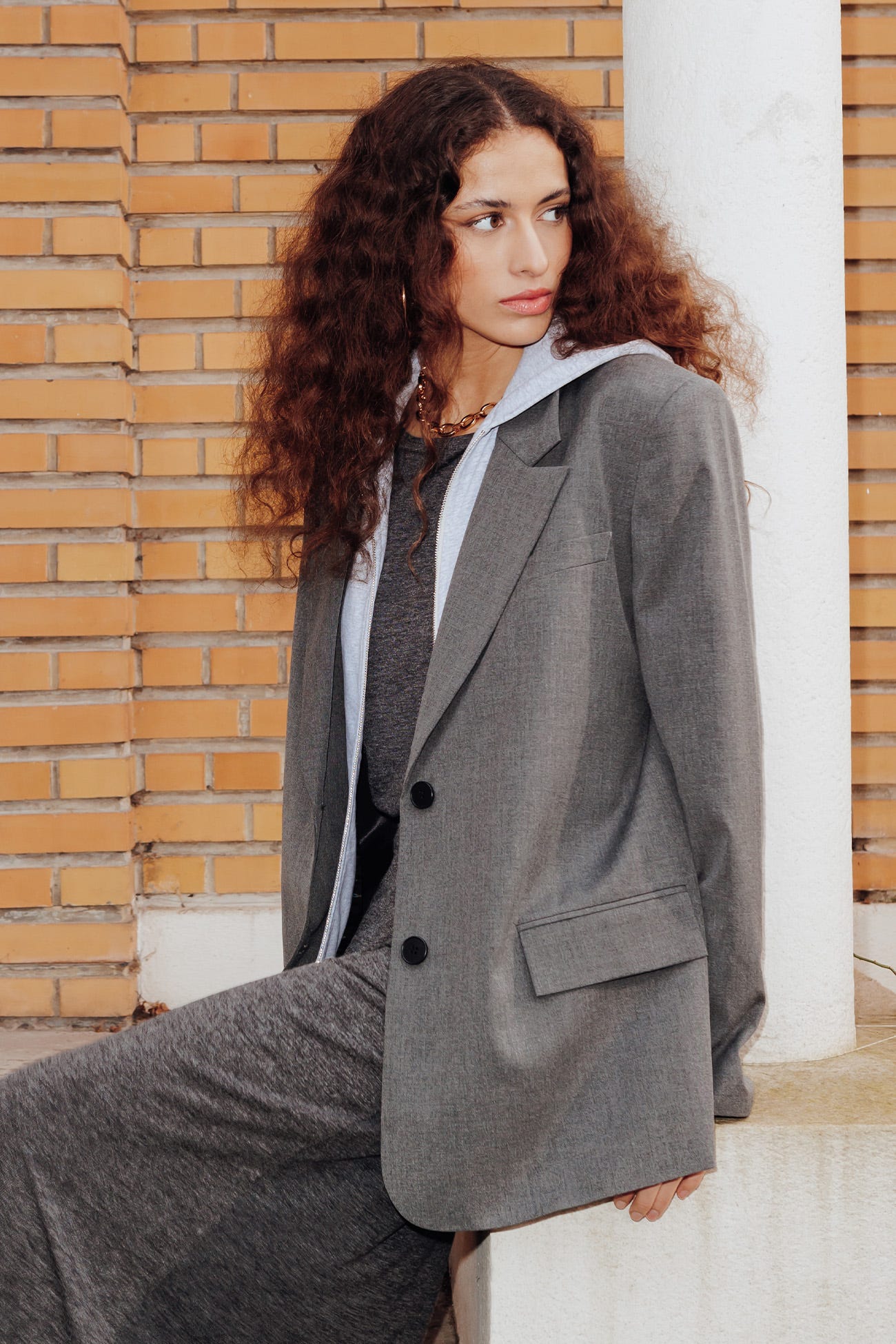 Veste de tailleur à capuche