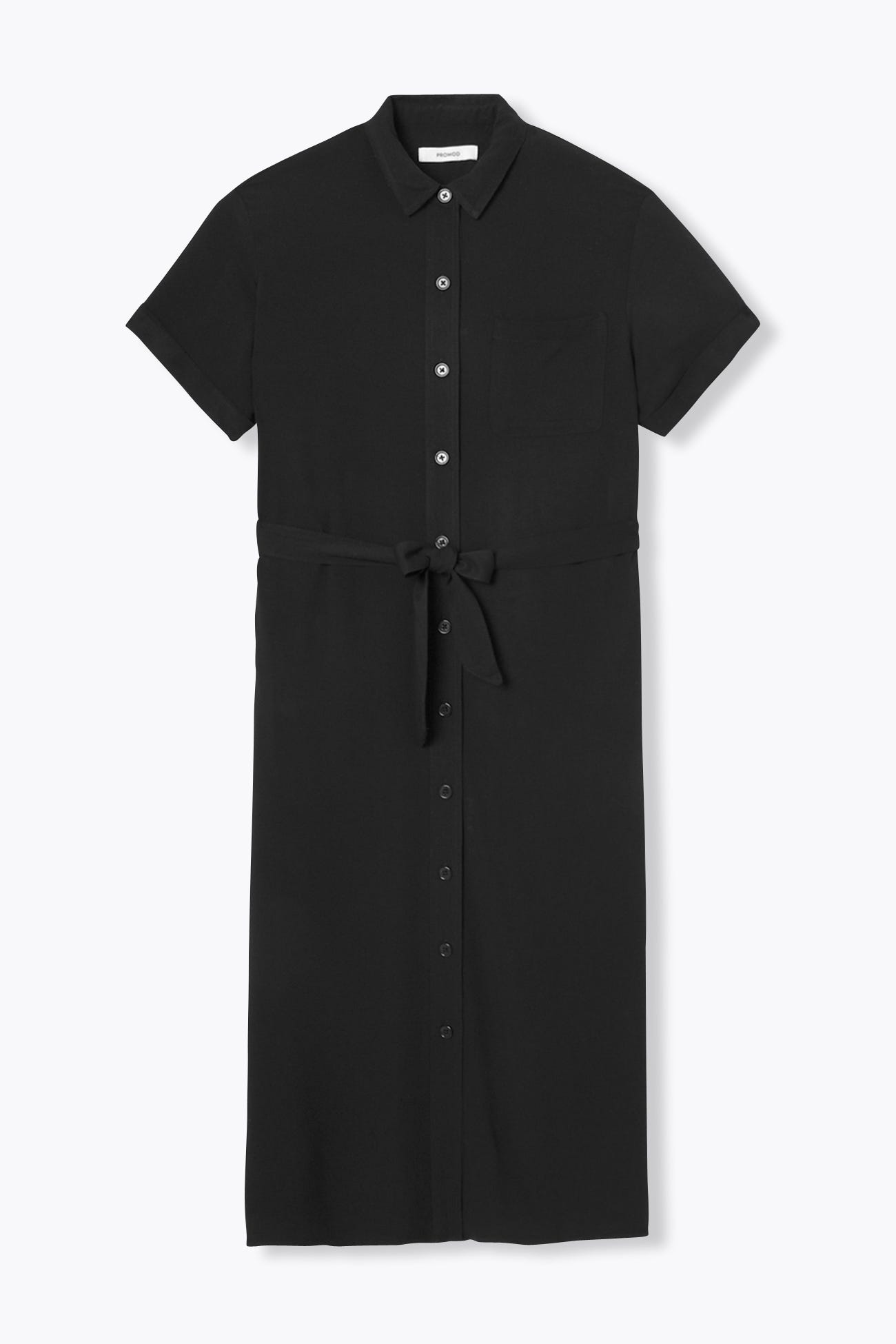 Vestido camisero largo midi