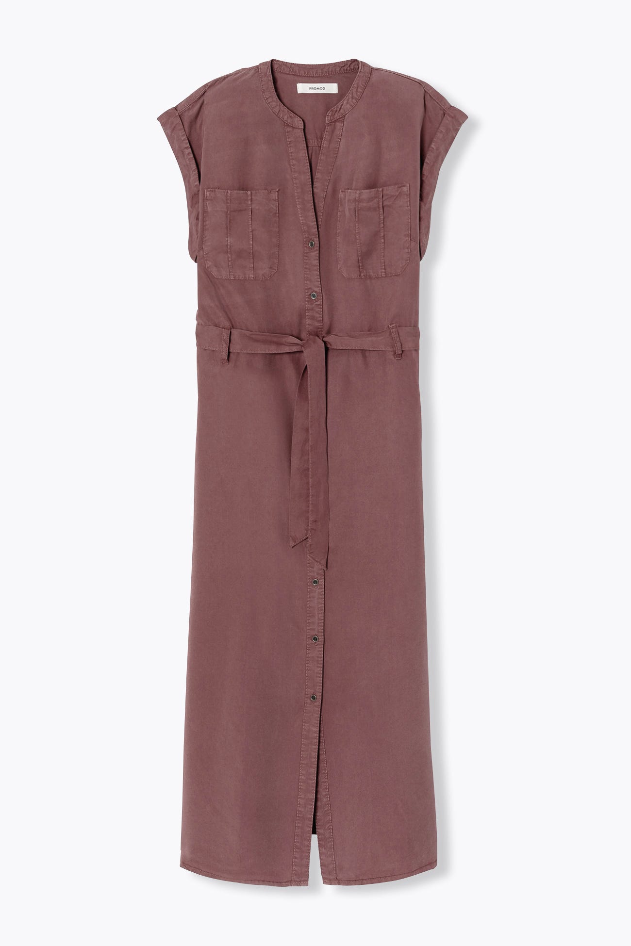 Vestido camisero liso