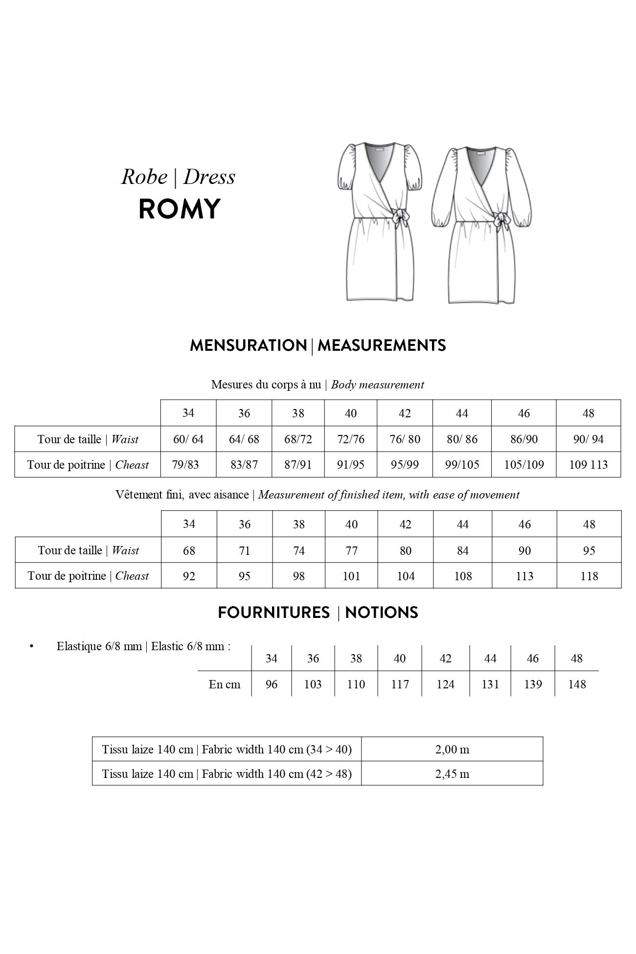 Papierschnittmuster Kleid ROMY
