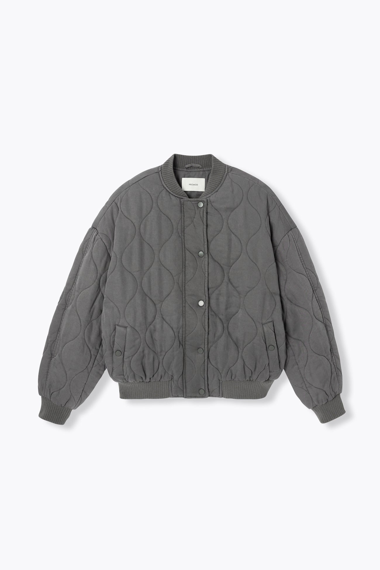 ジャケット・アウター th products Padded Volumed Blouson Gray Padded lyocell bomber jacket - Grey