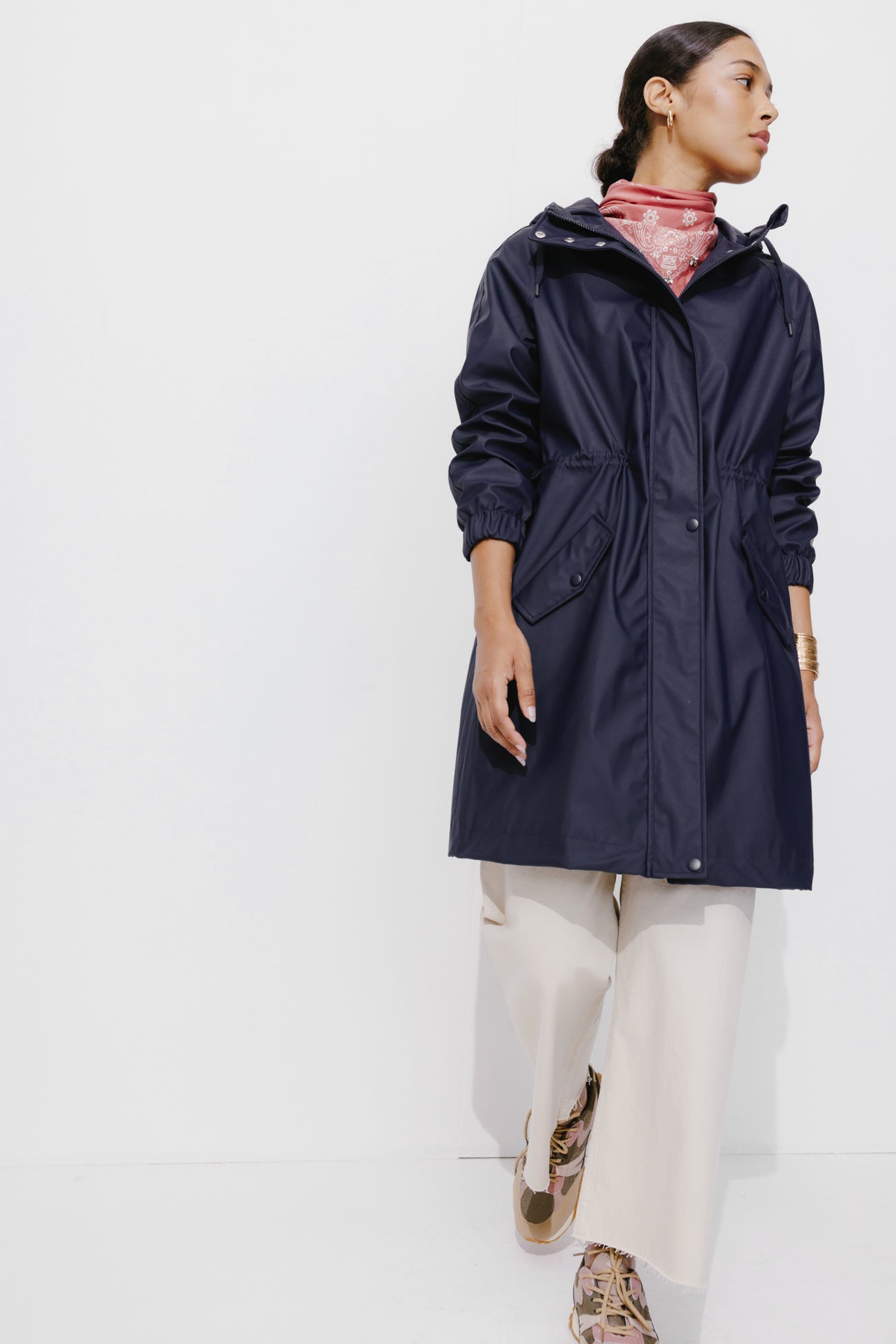 Shower-resistant parka