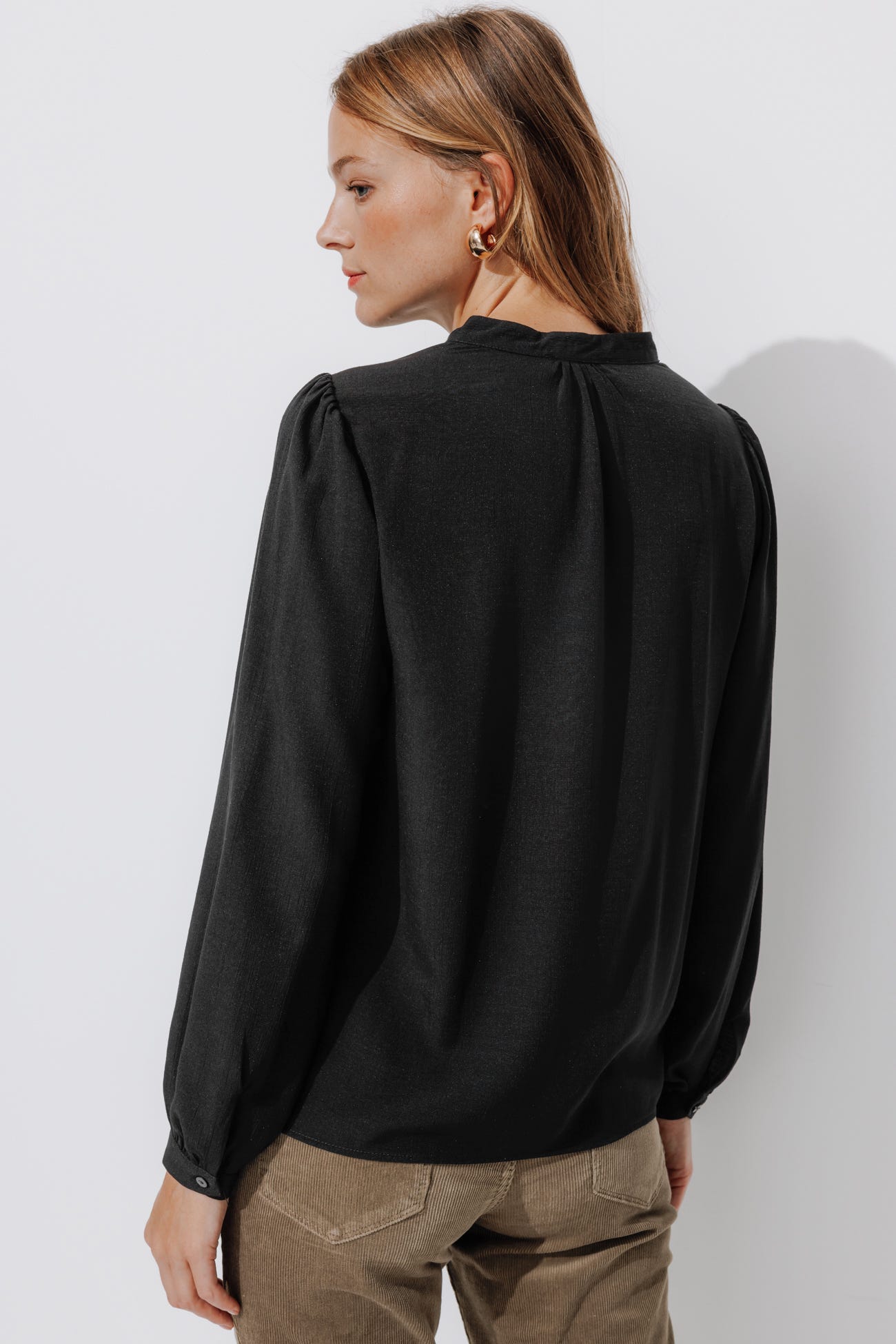 Plain crinkle blouse