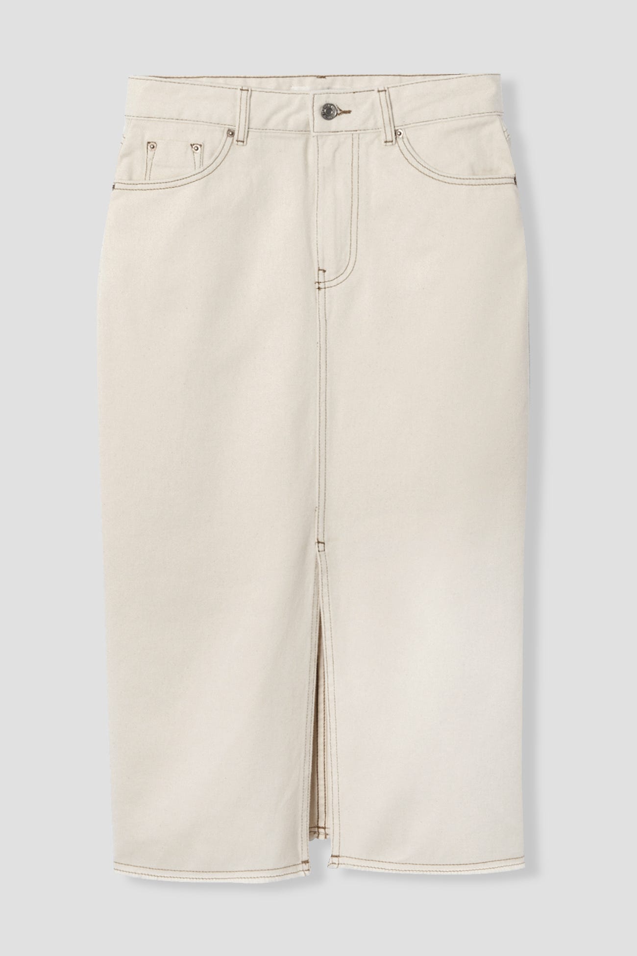 Jupe midi en toile Femme