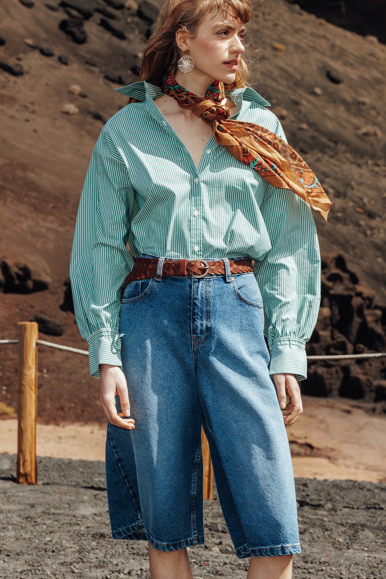 Denim bermudas