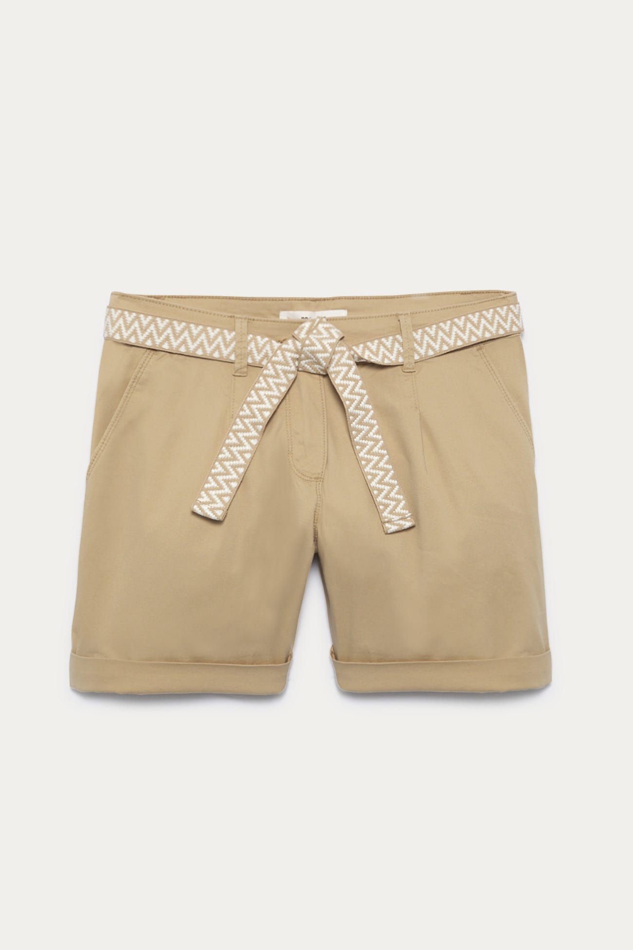 Pleat shorts belt