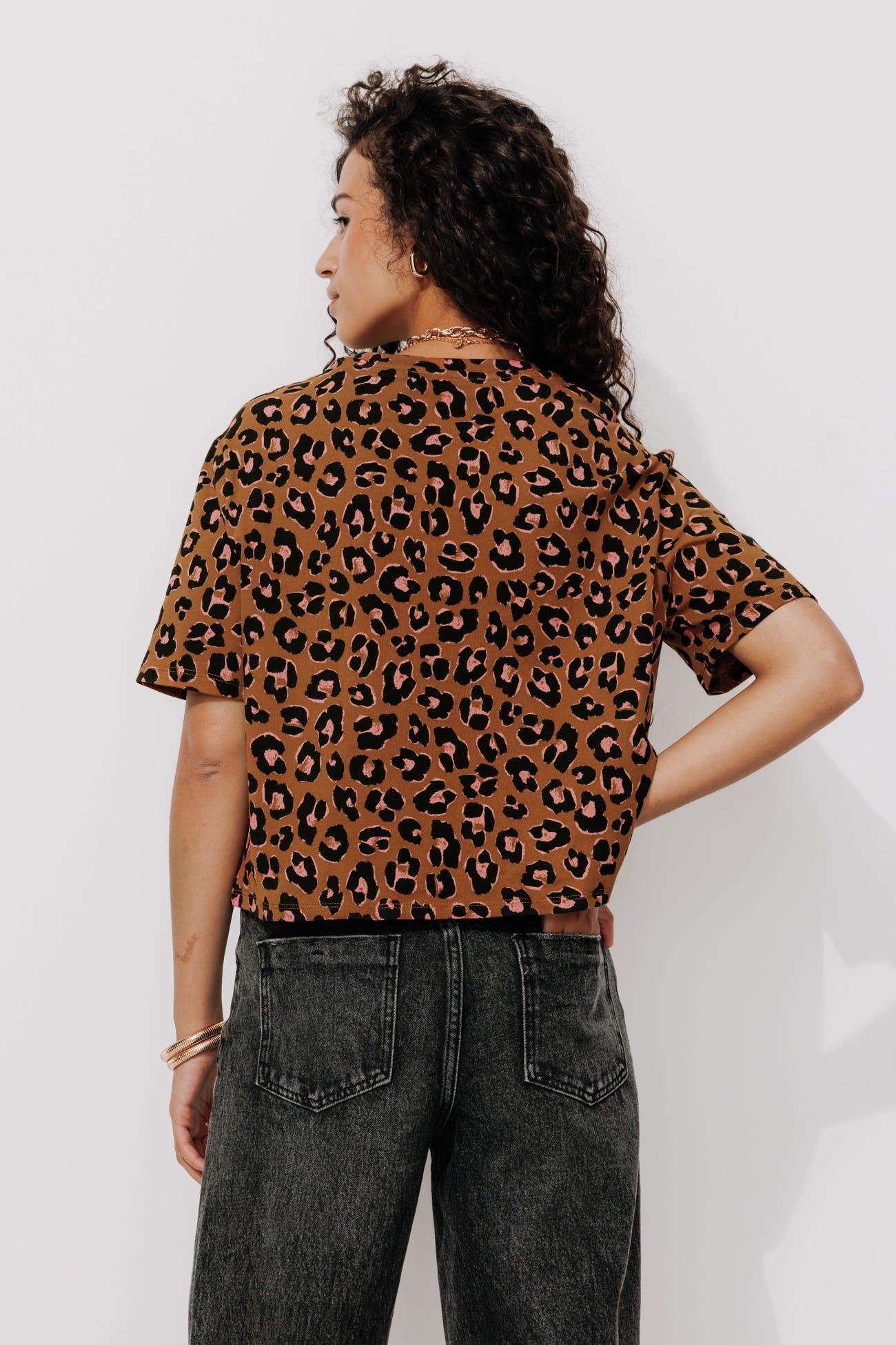 T-shirt leopardata