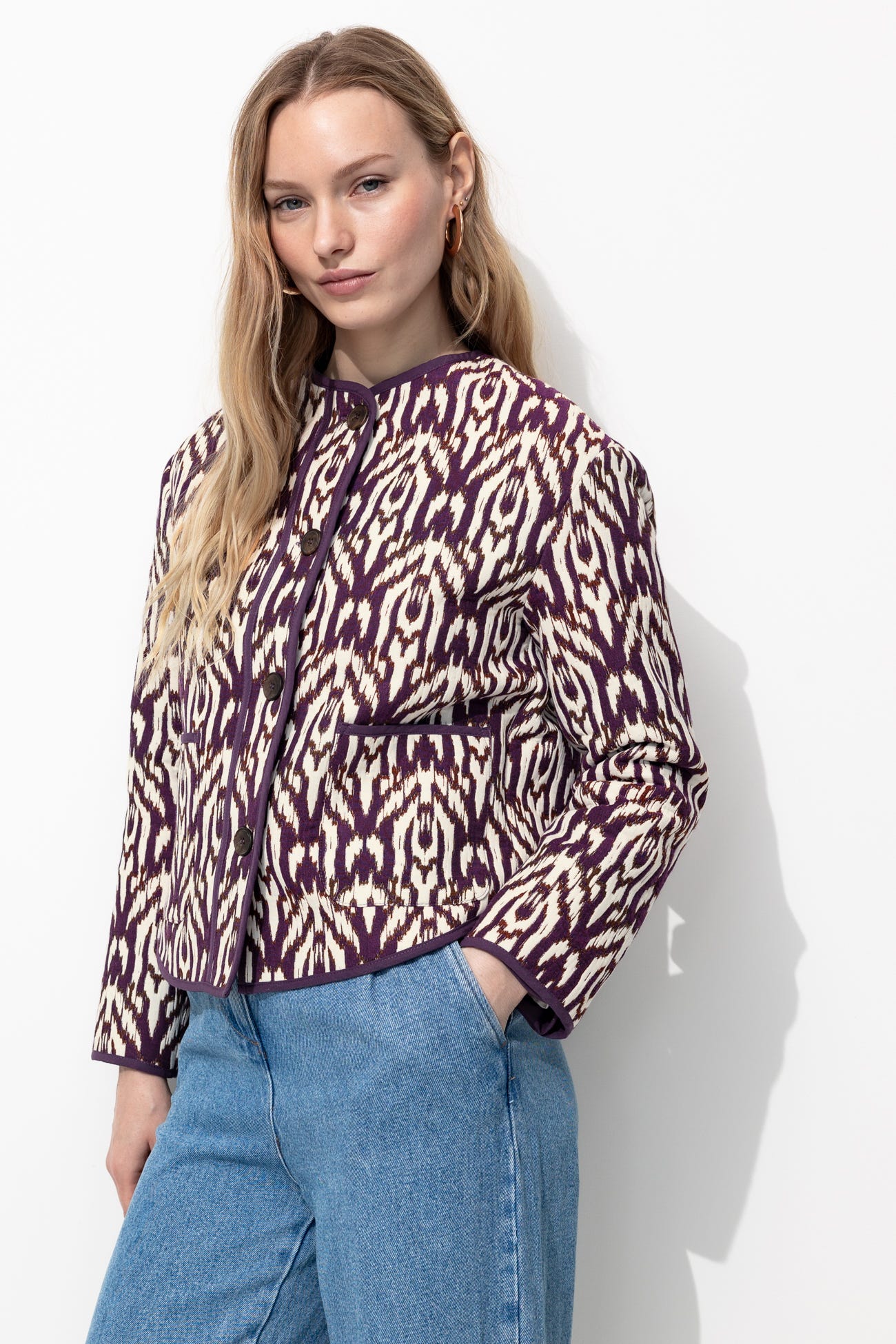 Veste matelassée jacquard