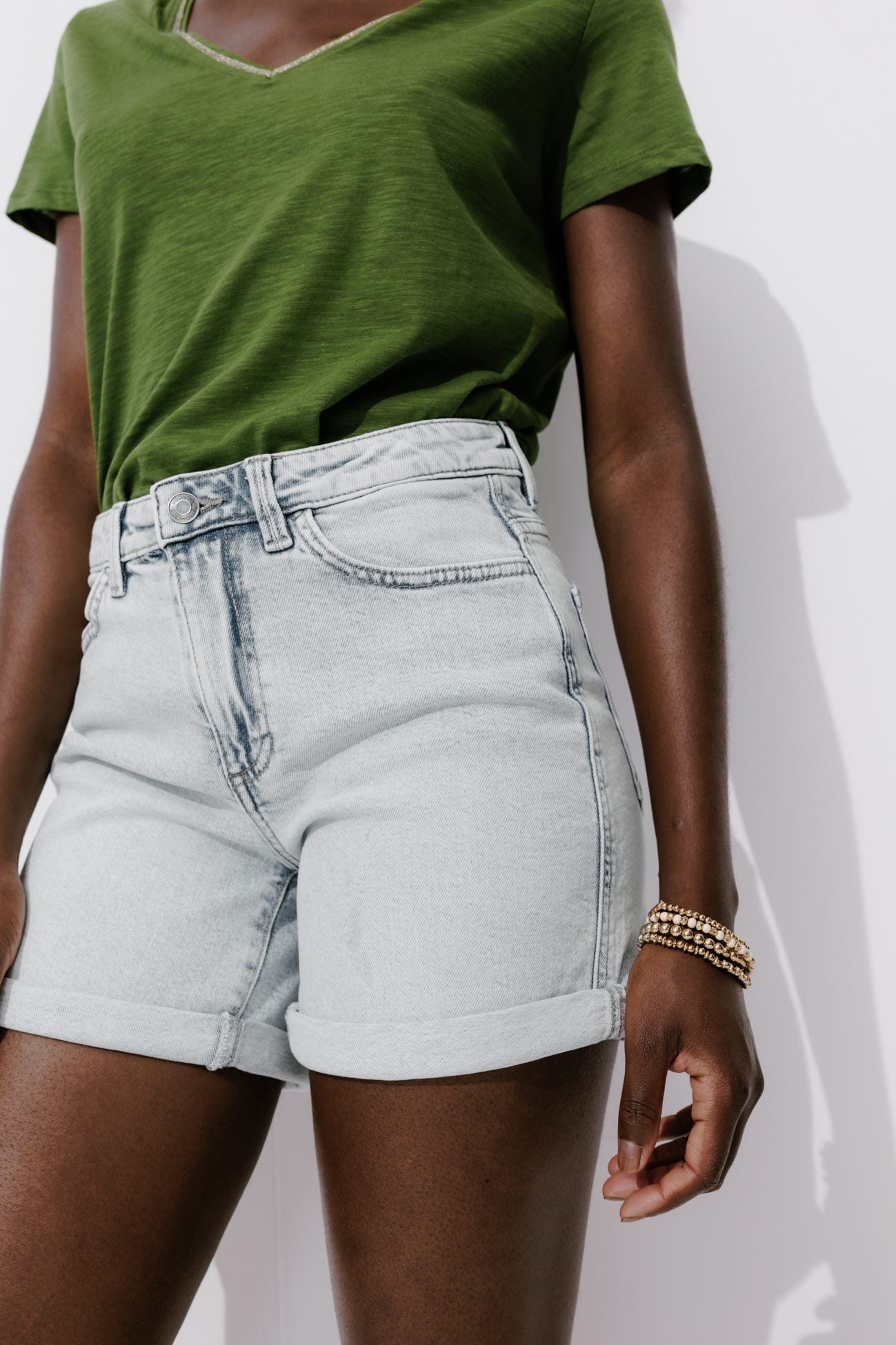 Denim shorts