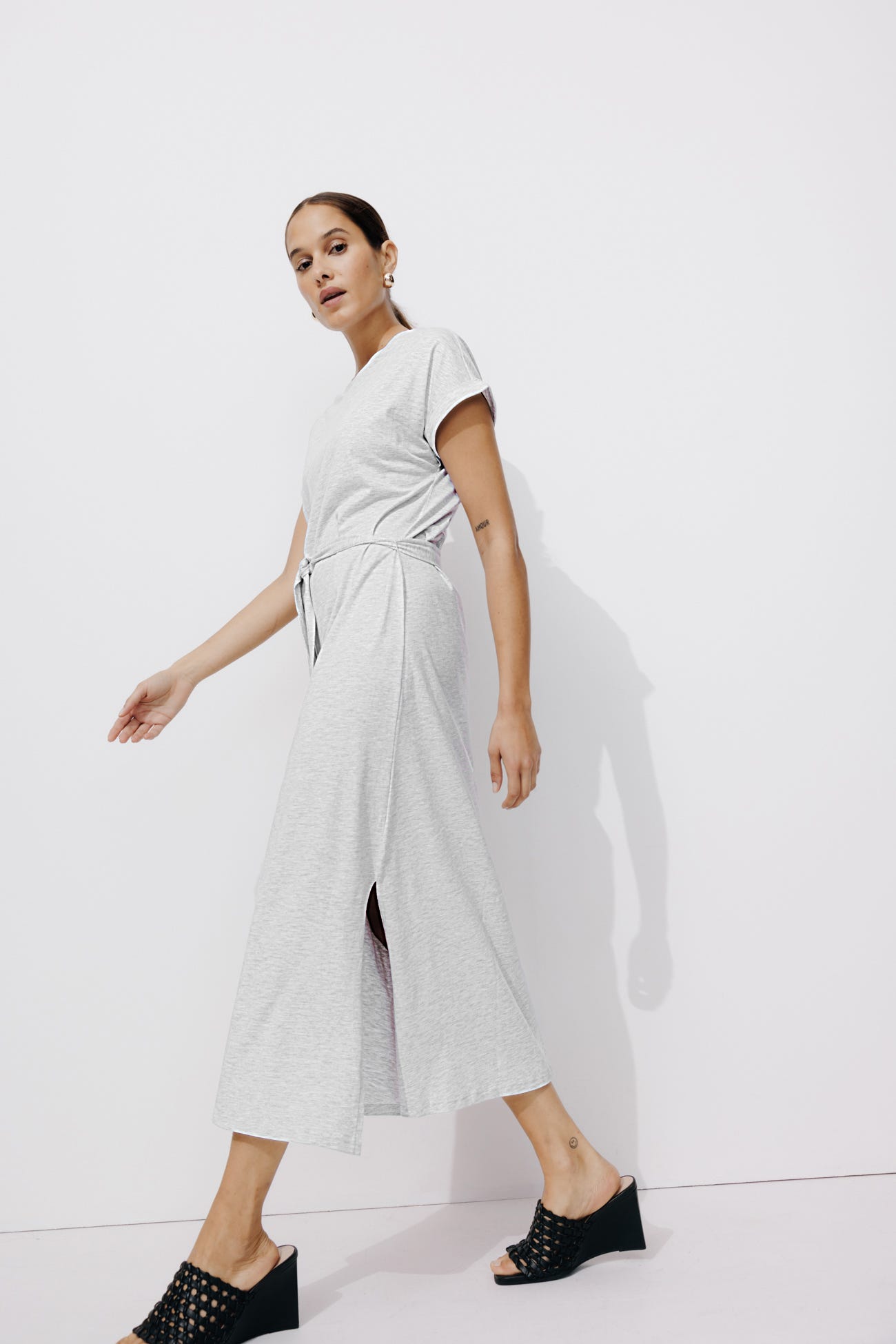 Longue robe t-shirt Femme