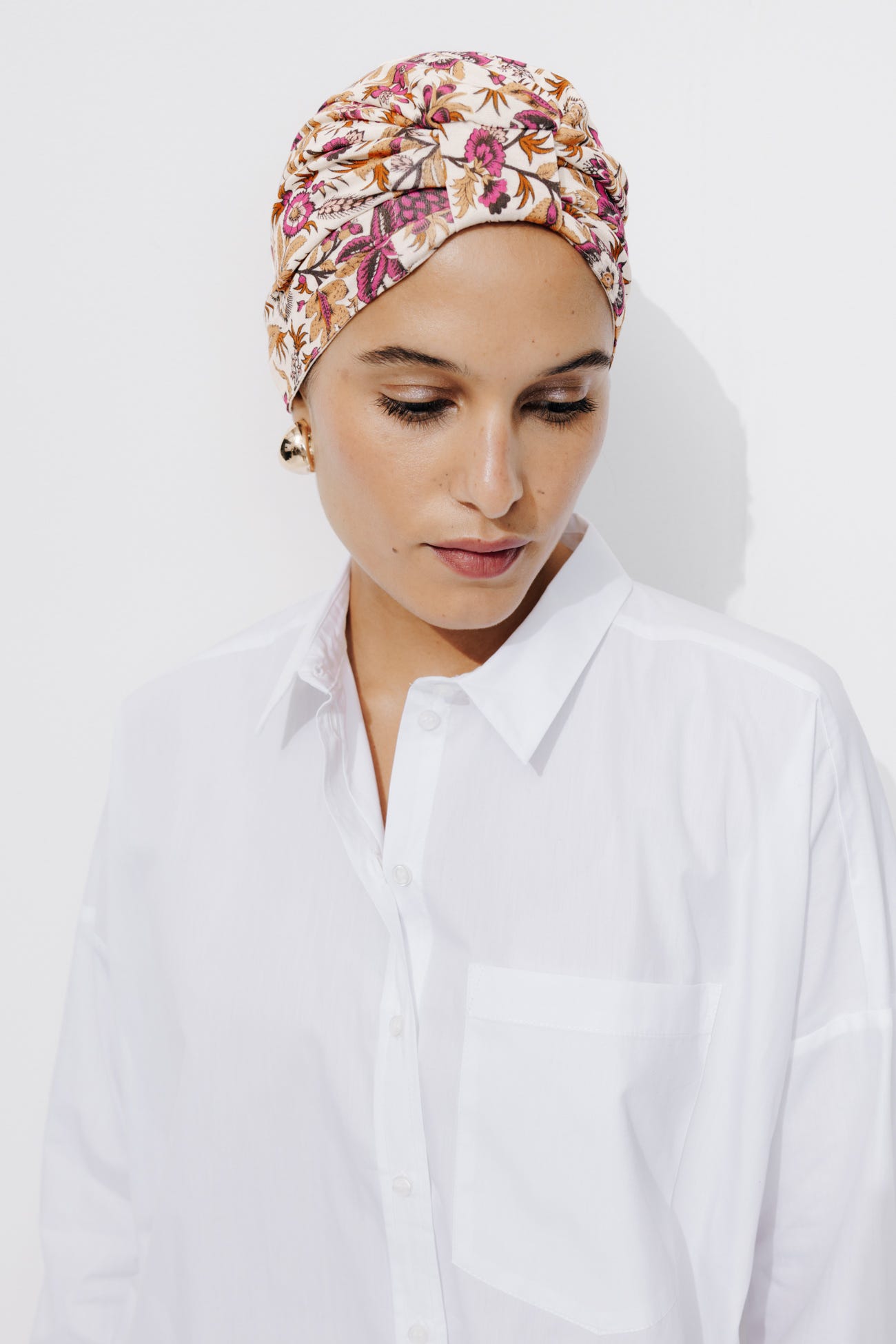 Bonnet-turban en jersey Femme