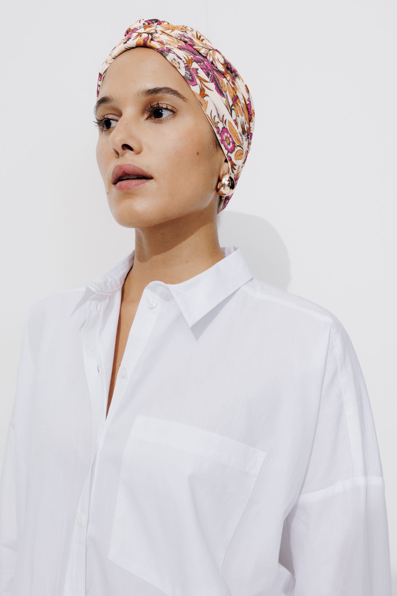 Bonnet-turban en jersey Femme