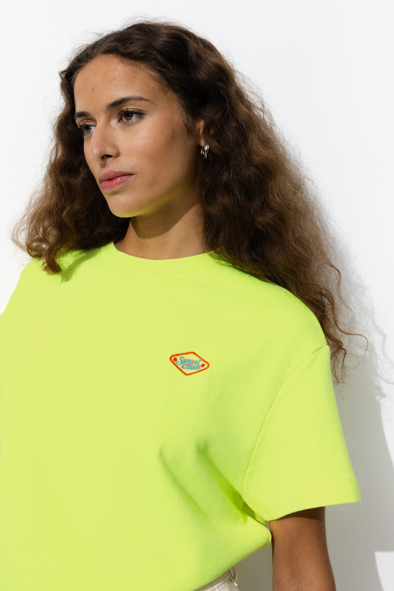 T-shirt fluo en molleton Femme