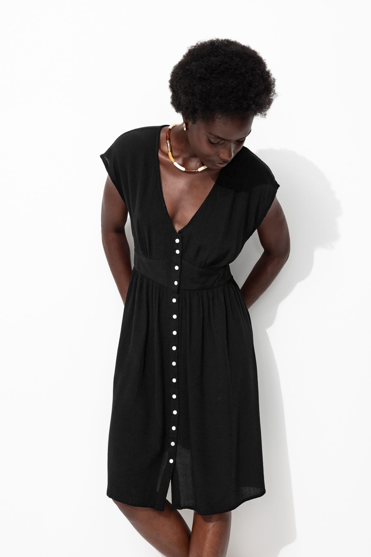 Robe courte unie Femme