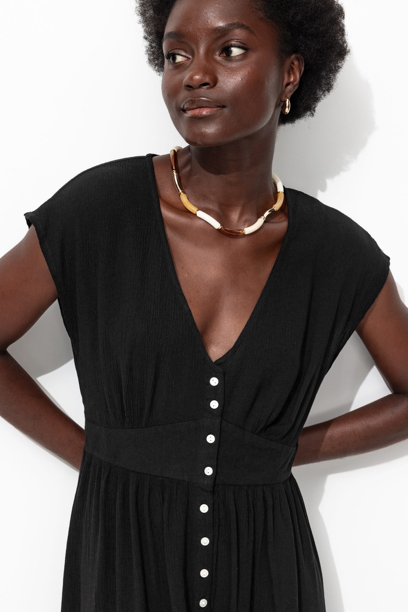 Robe courte unie Femme