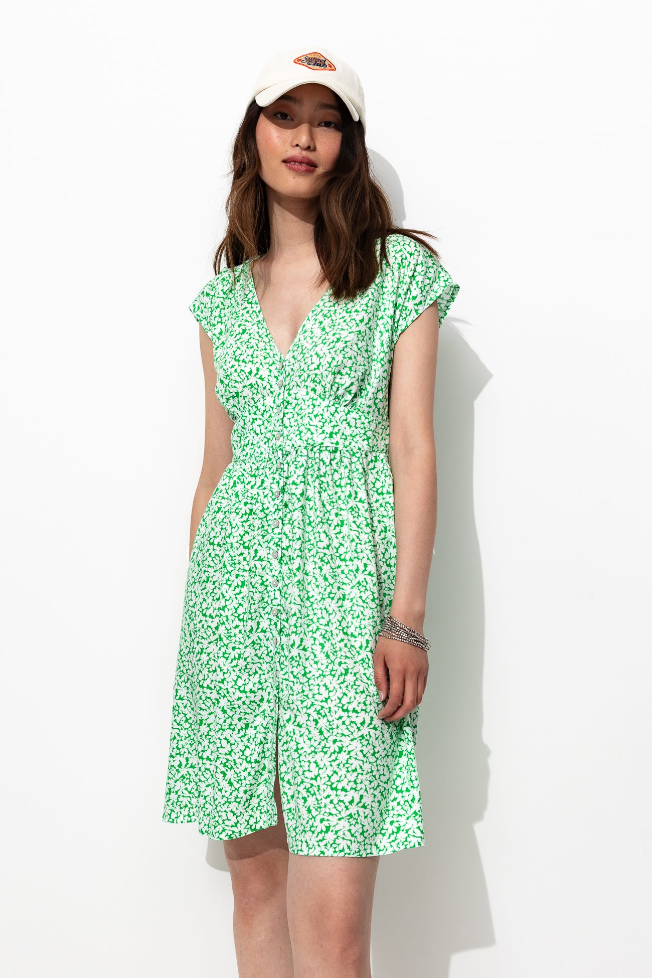 Robe courte imprimée Femme