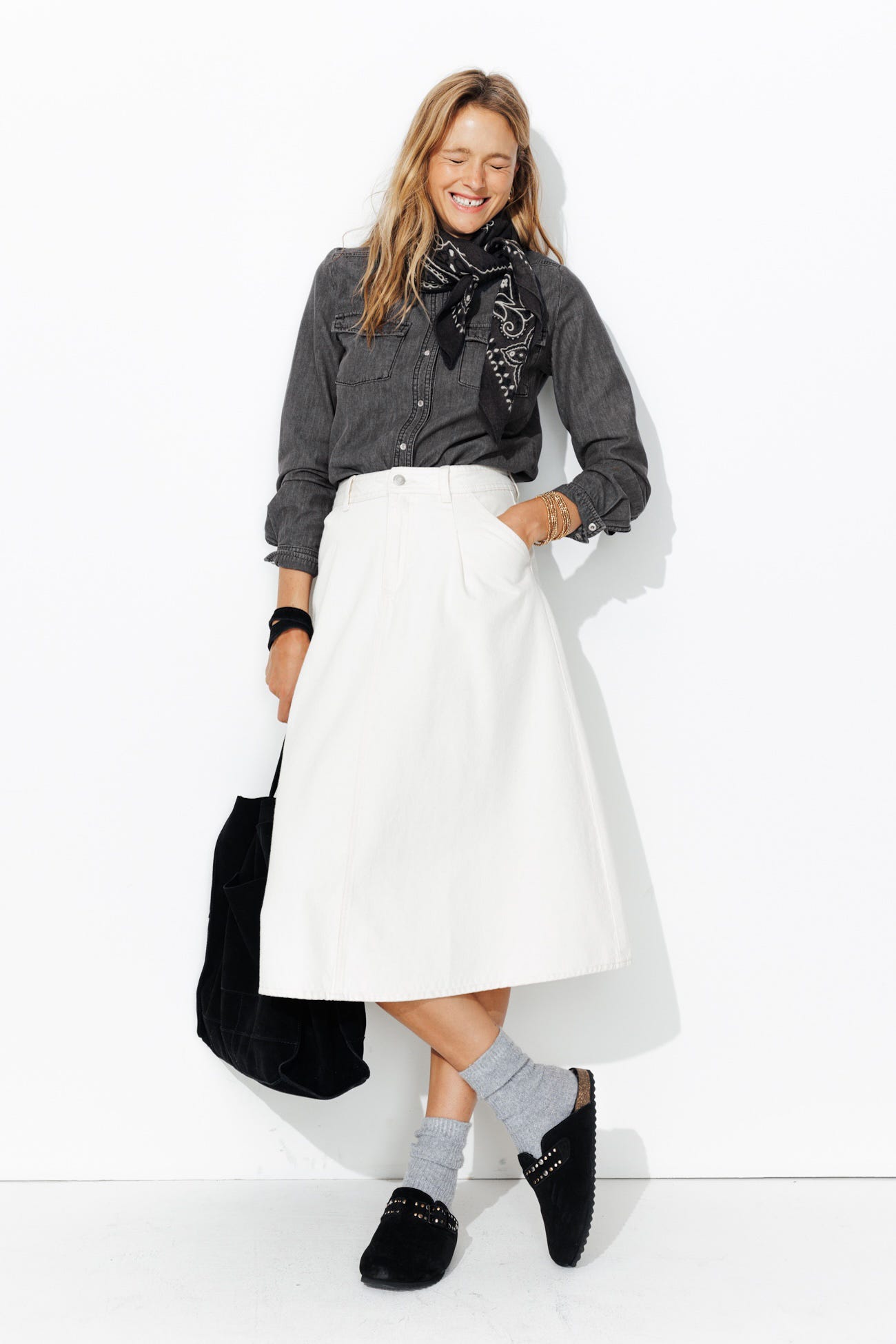MARIE Chemise western en jean