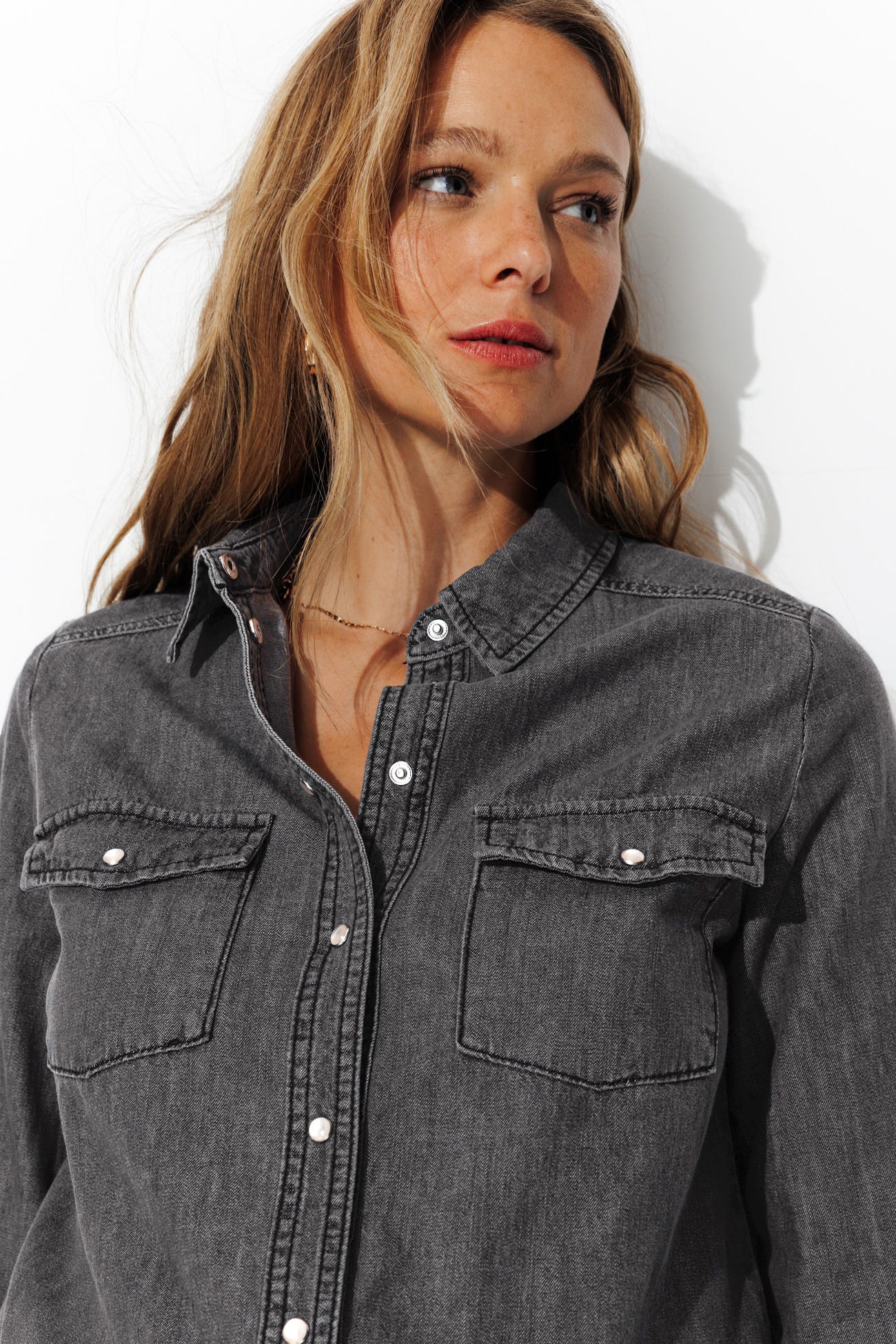 MARIE Chemise western en jean