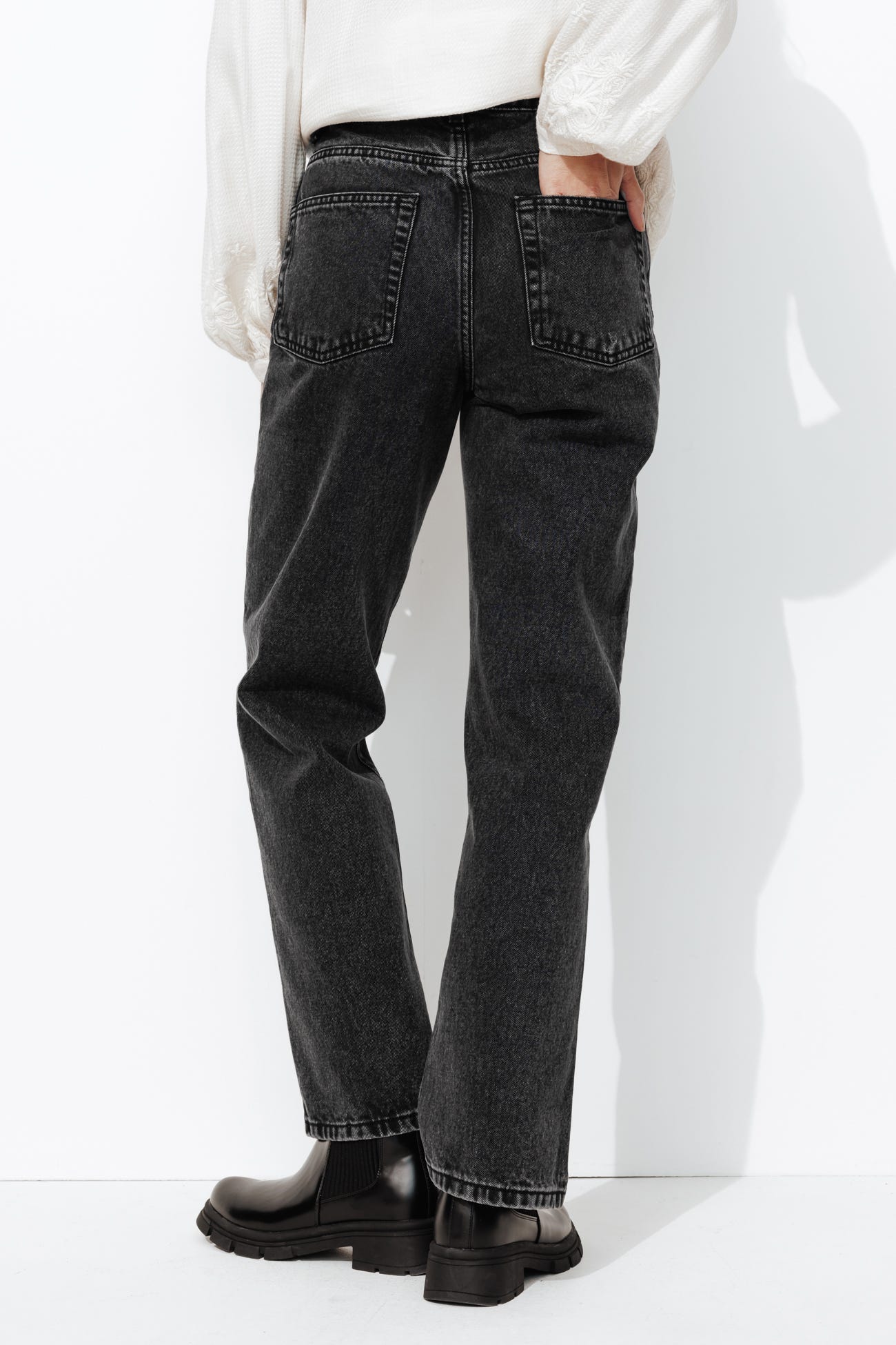 BASILE jean droit taille haute