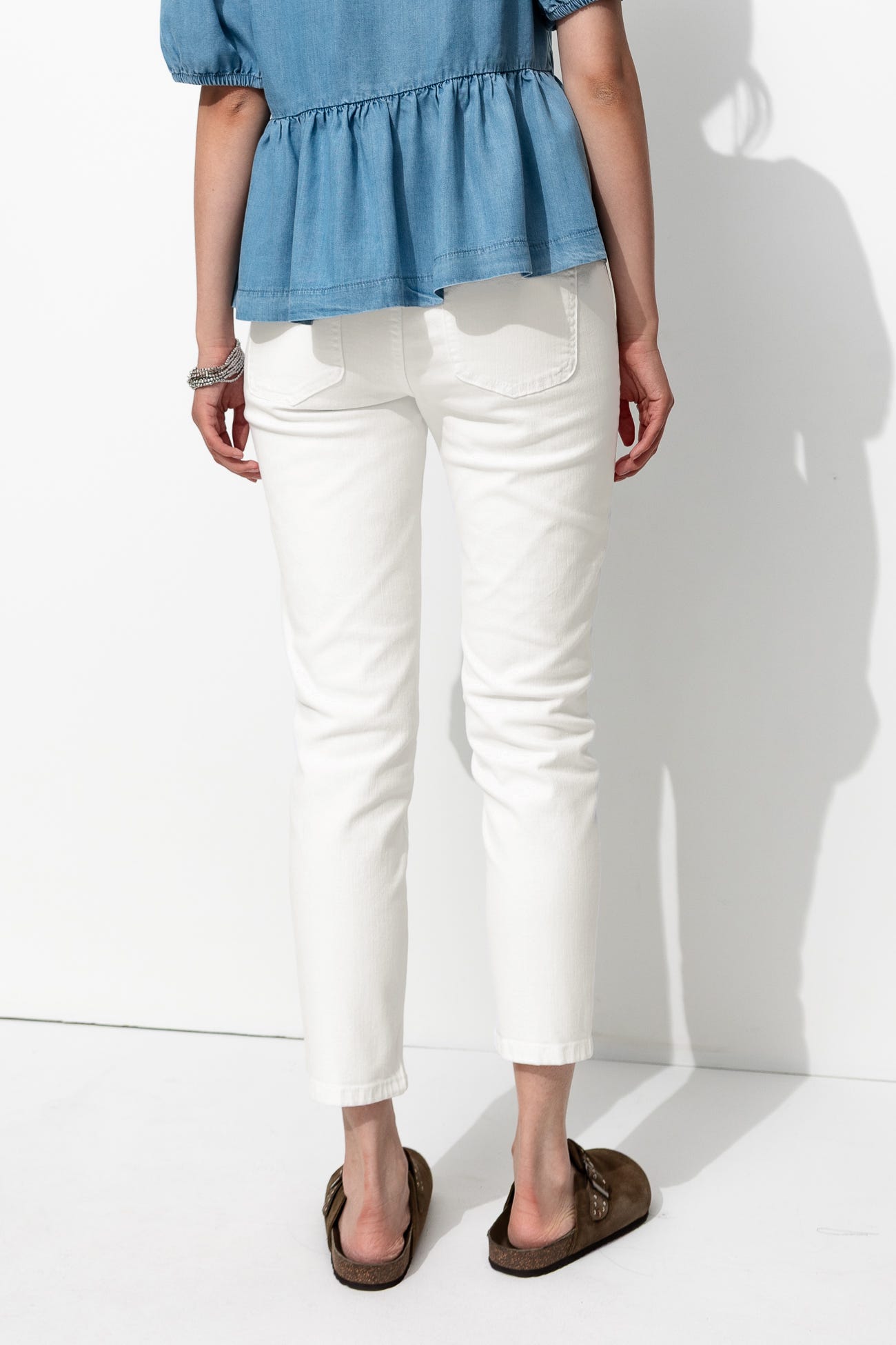 GASTON Jean slim blanc 7/8è