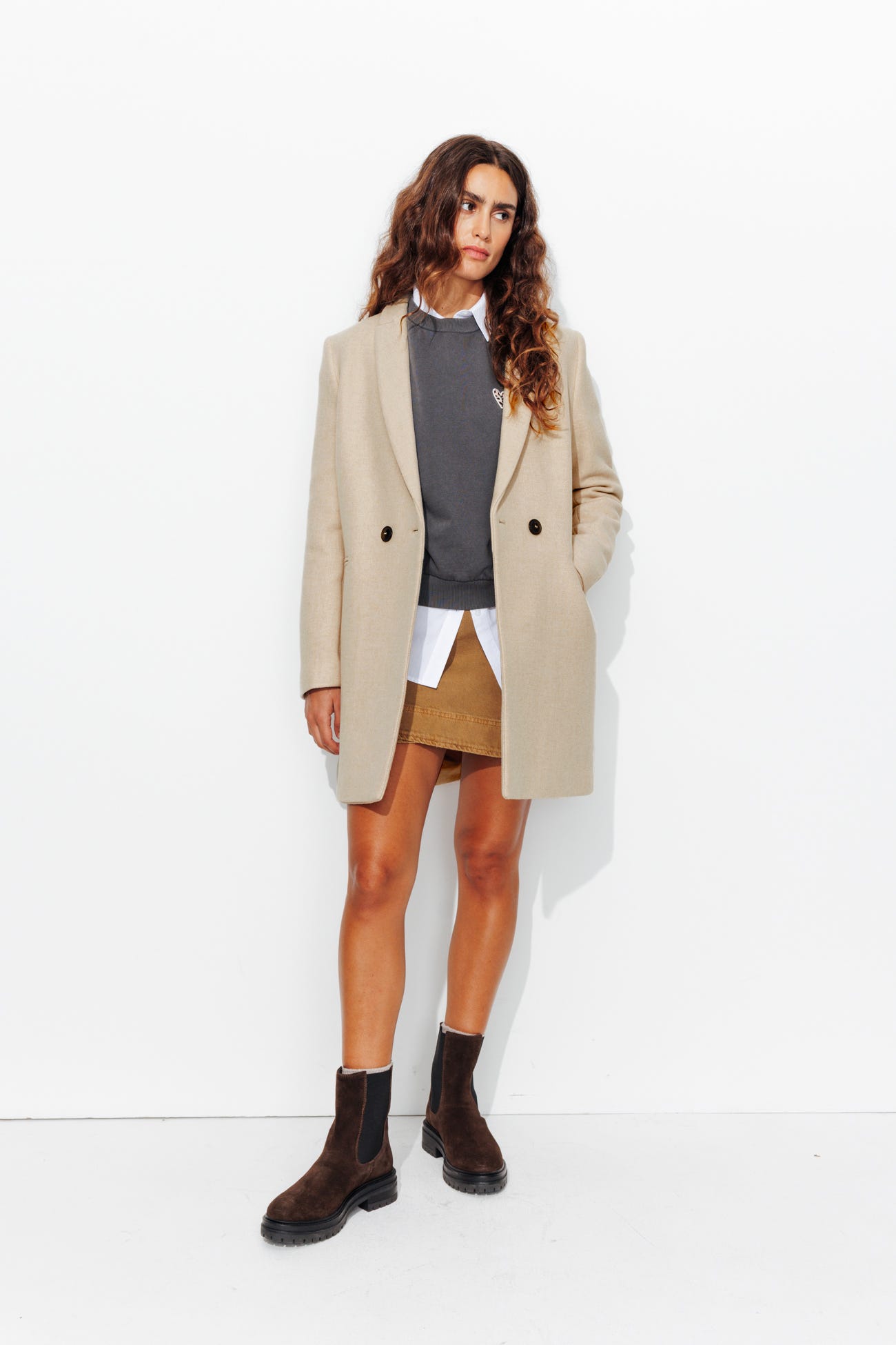 GISELE Manteau en laine Femme