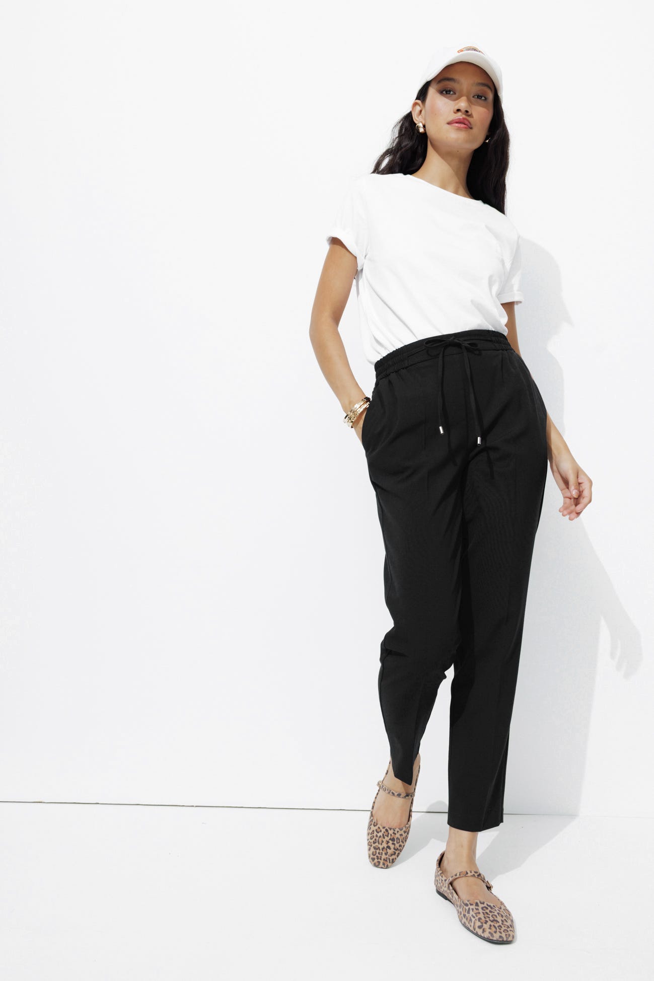 Checked jogging trousers