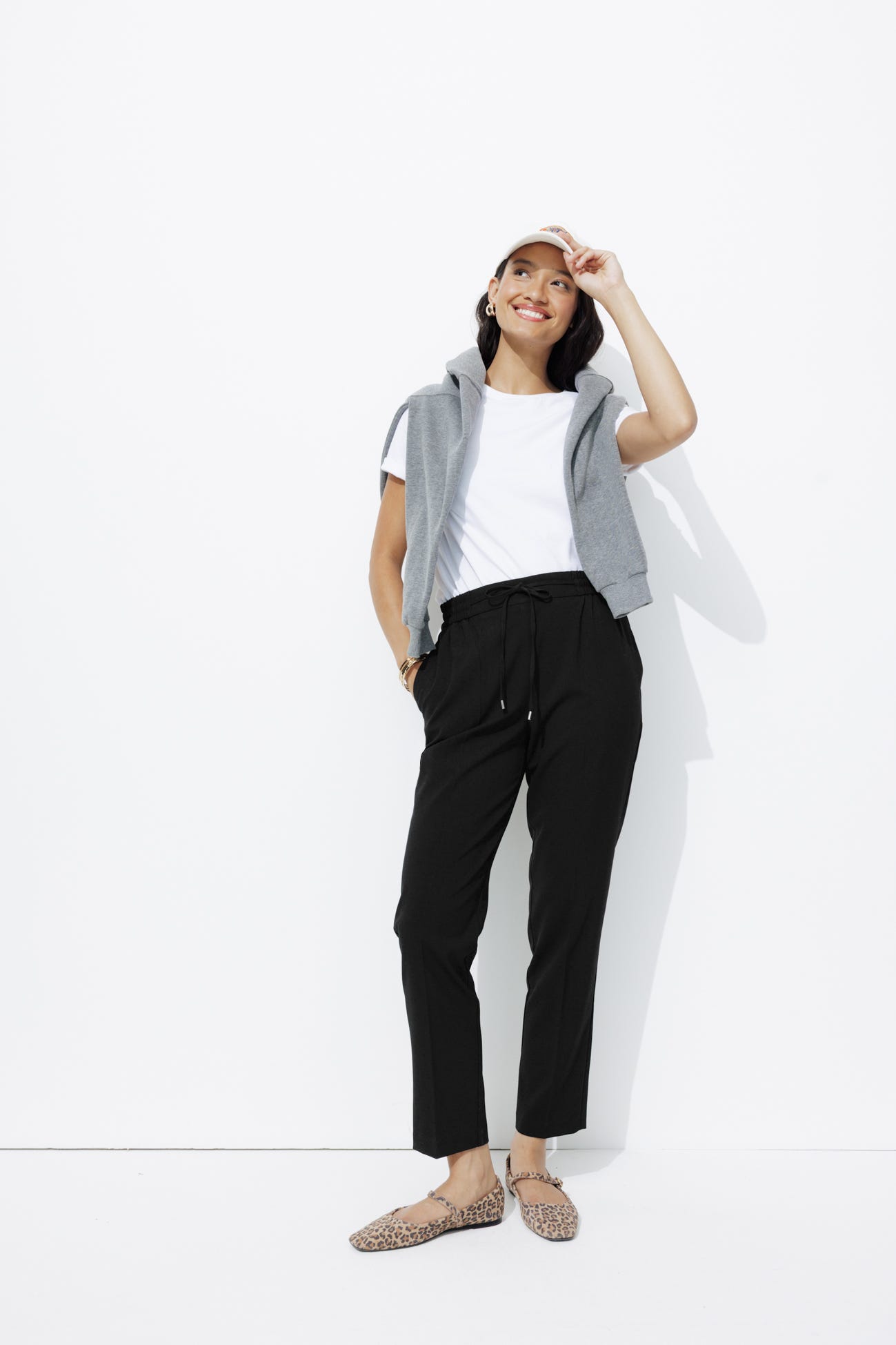 Pantaloni jogger pied de poule