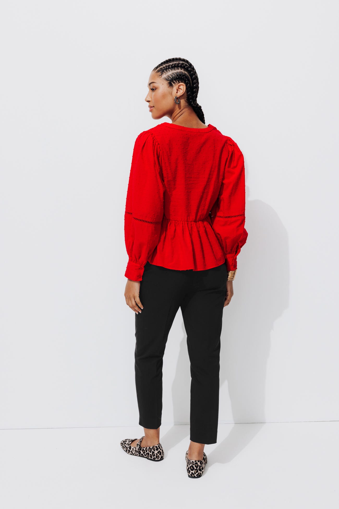 Pantalon cigarette uni Femme