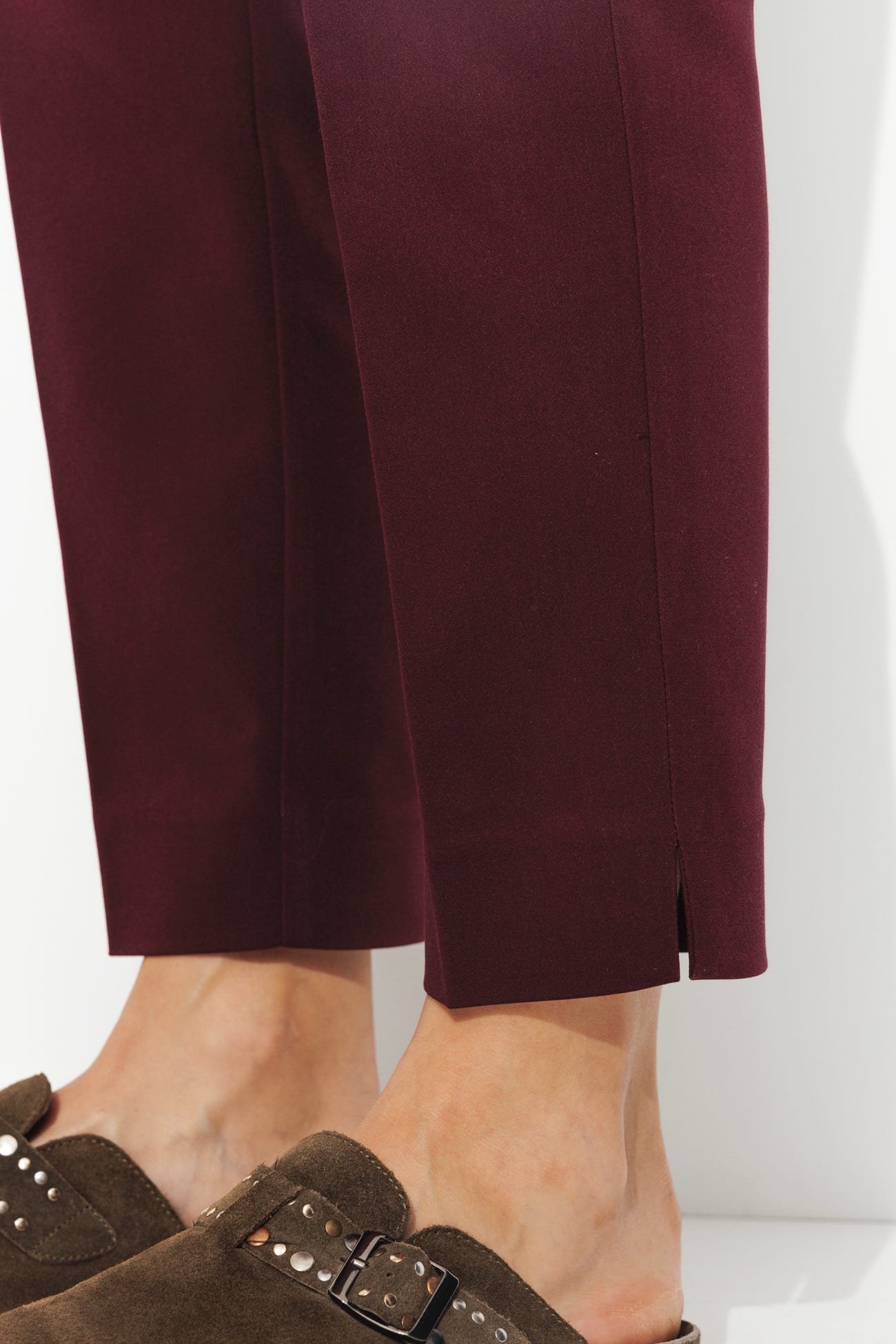 Pantalon cigarette uni Femme